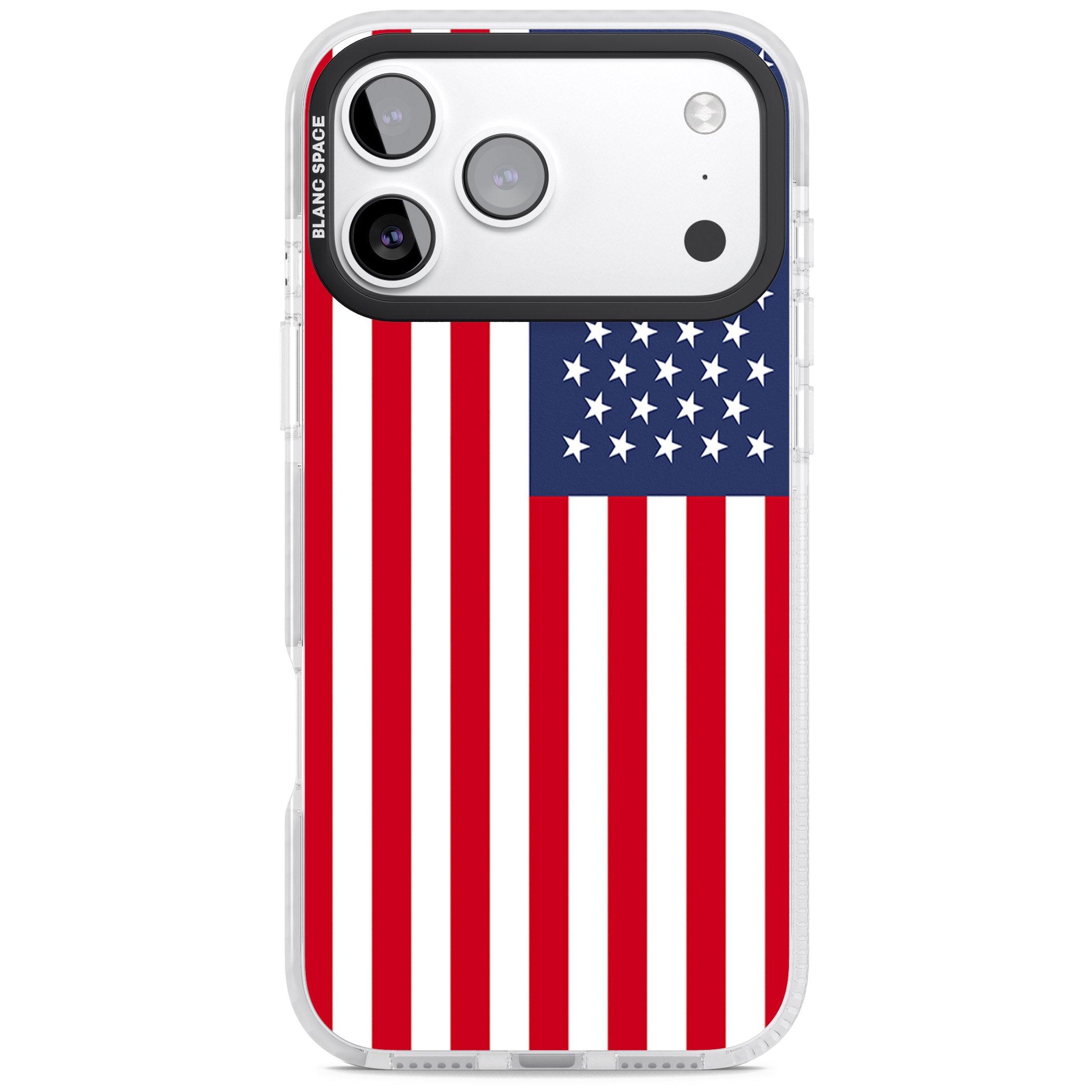 American Flag iPhone 17 Pro Impact Pro Clear Phone Case