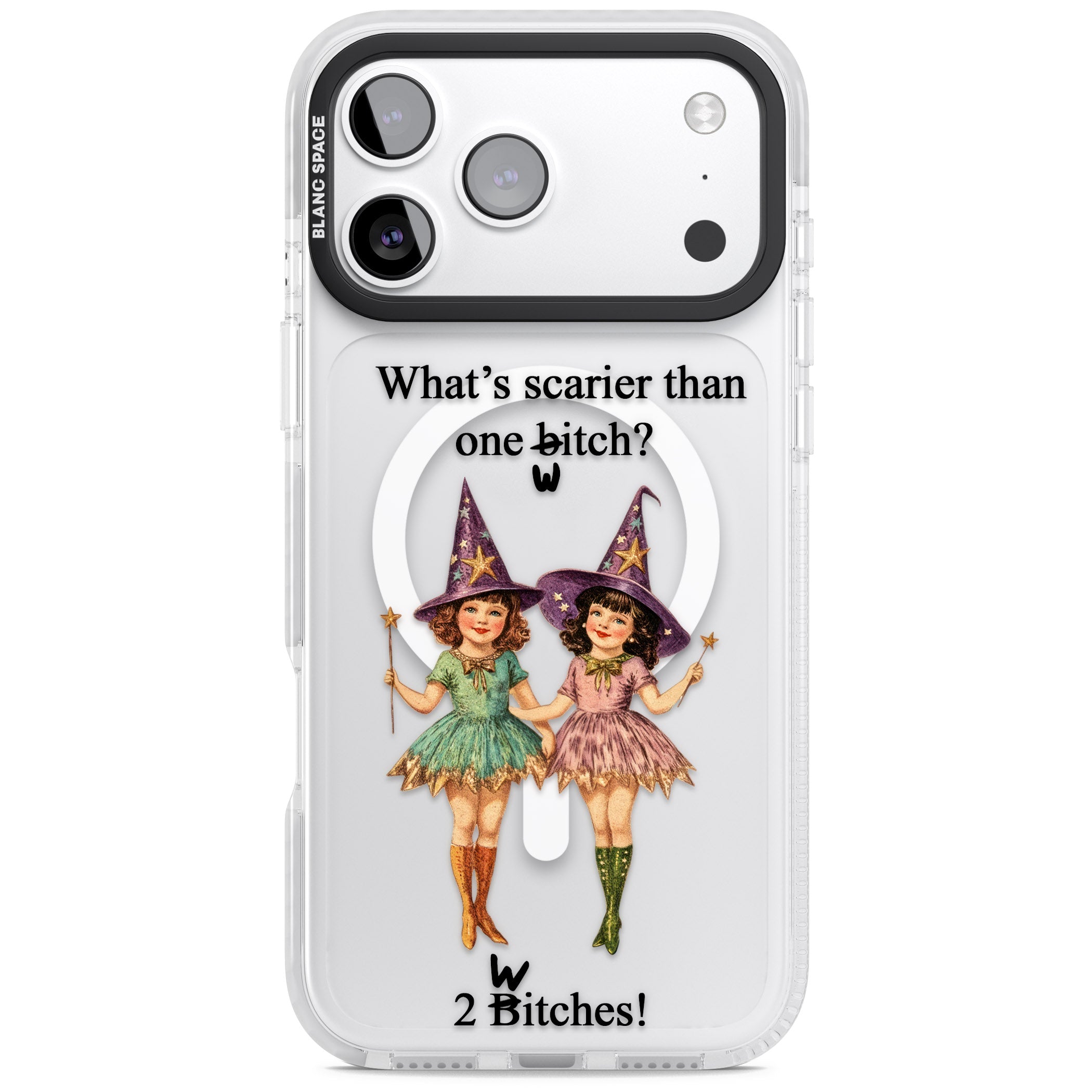 Two Witches iPhone 17 Pro Impact Pro Clear Phone Case