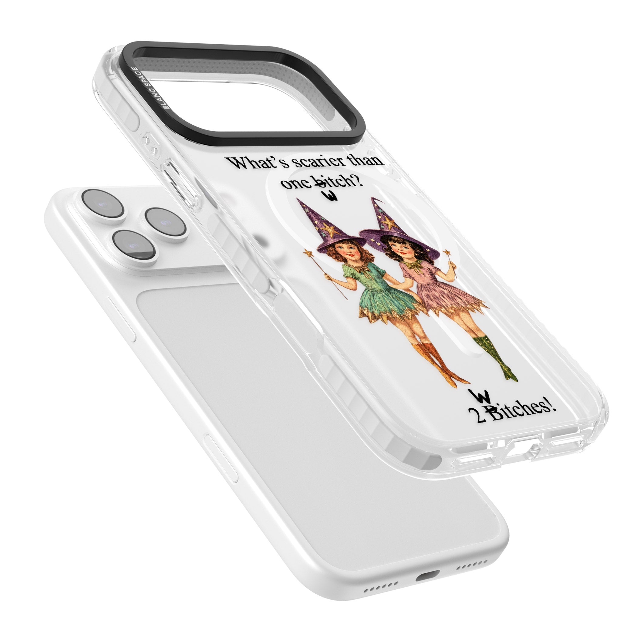 Two Witches iPhone 17 Pro Impact Pro Clear Phone Case Colours