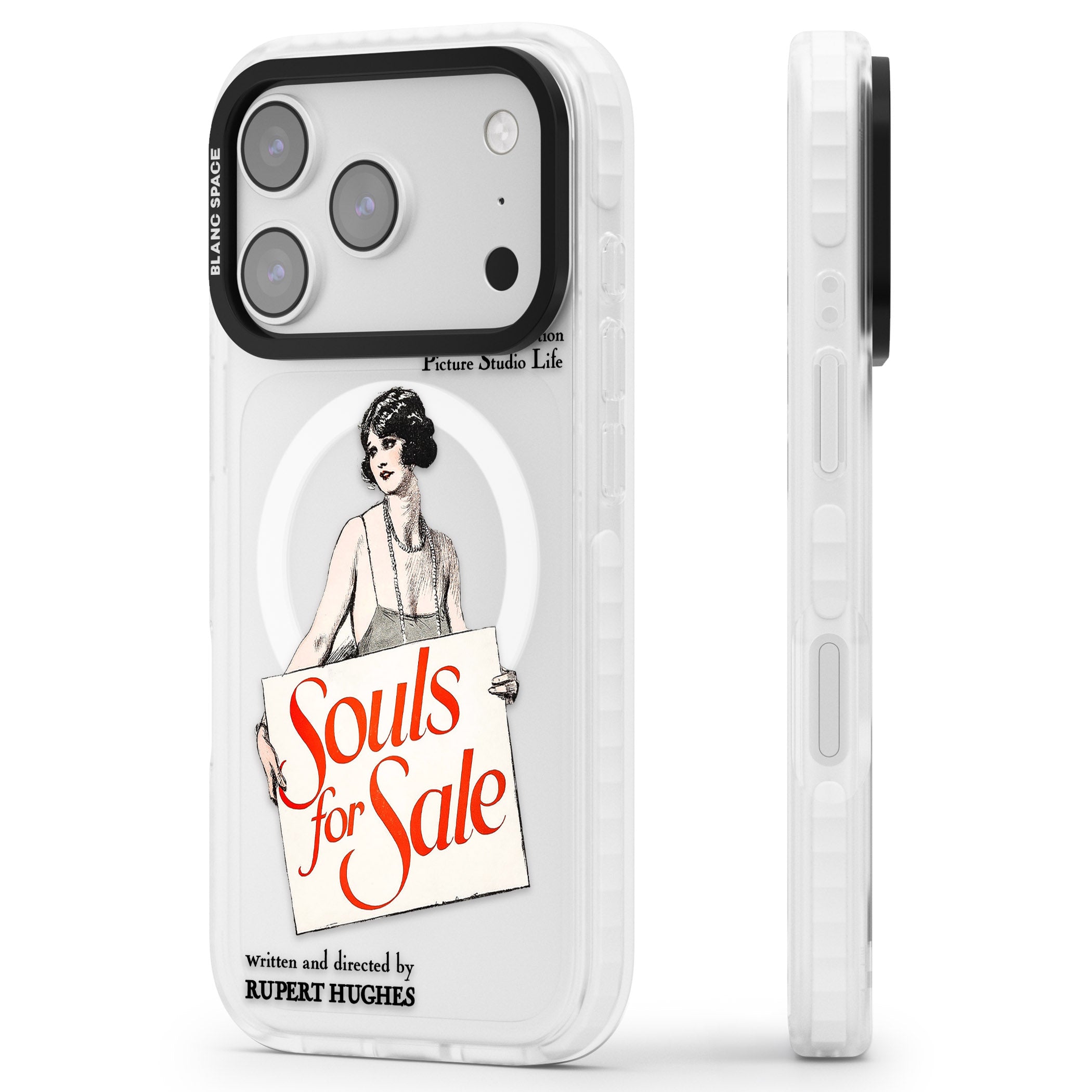 Souls For Sale Poster iPhone 17 Pro Impact Pro Clear Phone Case Side Profile