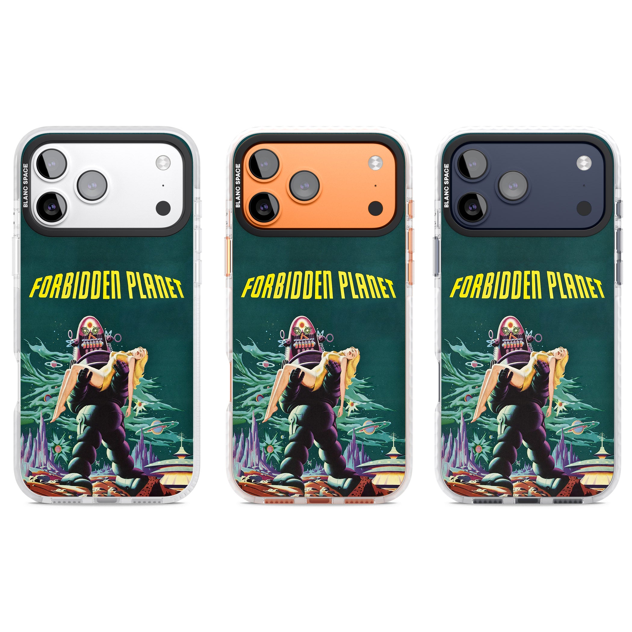 Forbidden Planet Poster iPhone 17 Pro Impact Pro Clear Phone Case APT Impact Protection