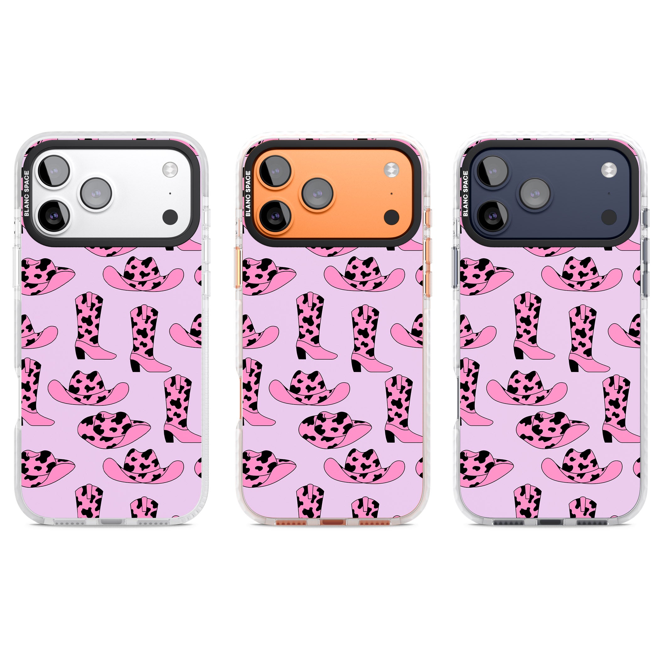 Cow Girl Pattern iPhone 17 Pro Impact Pro Clear Phone Case APT Impact Protection