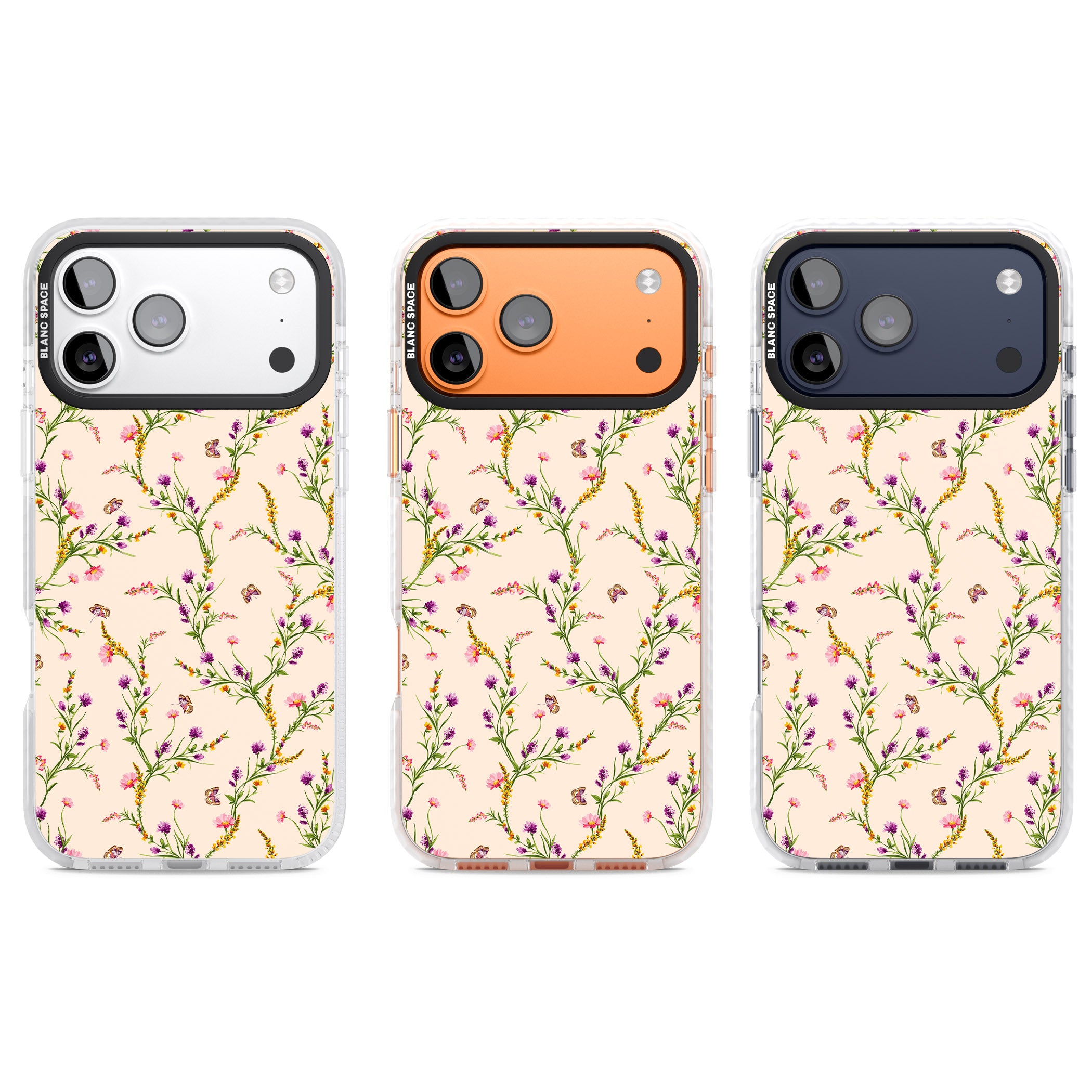 Meadow Wildflowers iPhone 17 Pro Impact Pro Clear Phone Case APT Impact Protection