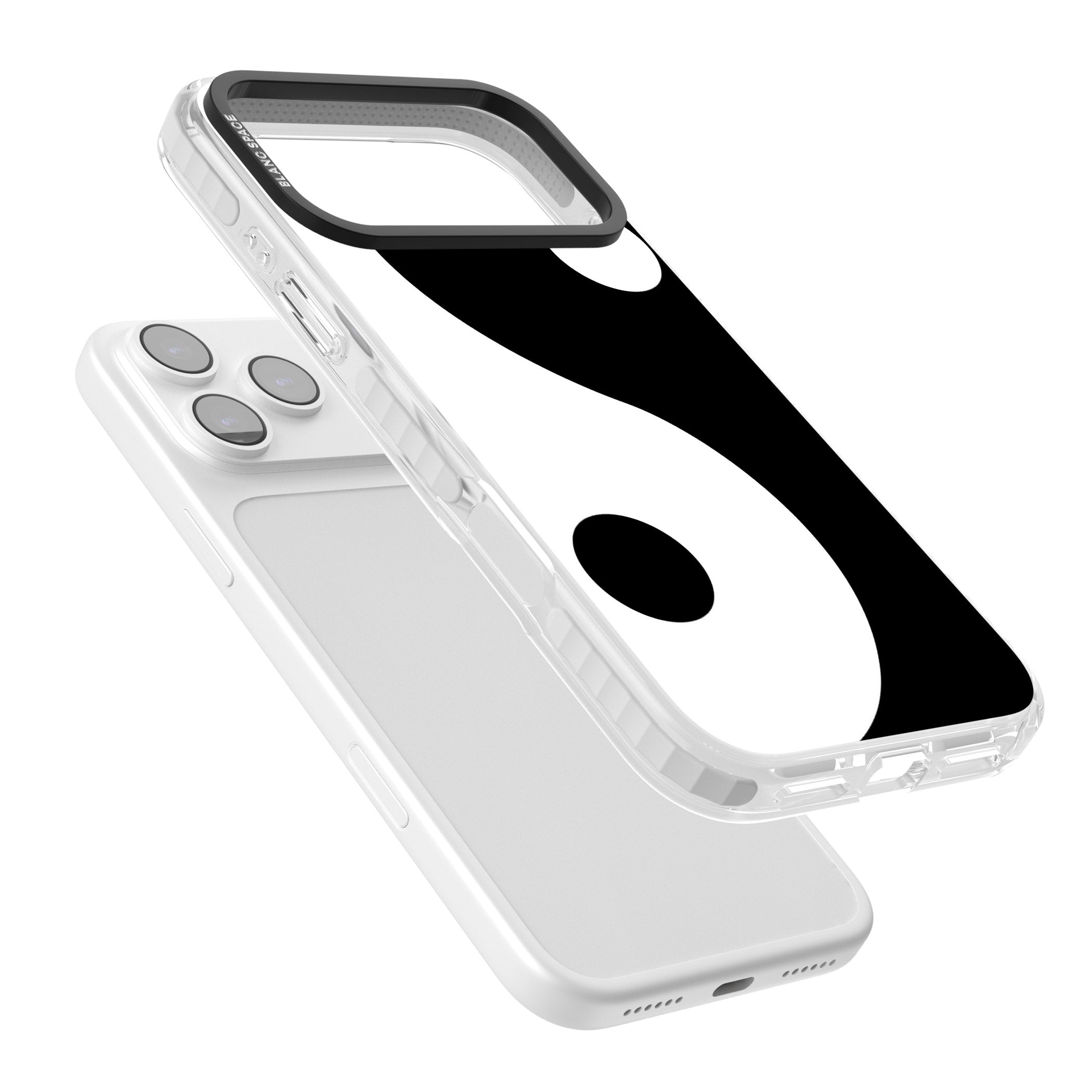 Large Yin Yang iPhone 17 Pro Impact Pro Clear Phone Case Colours