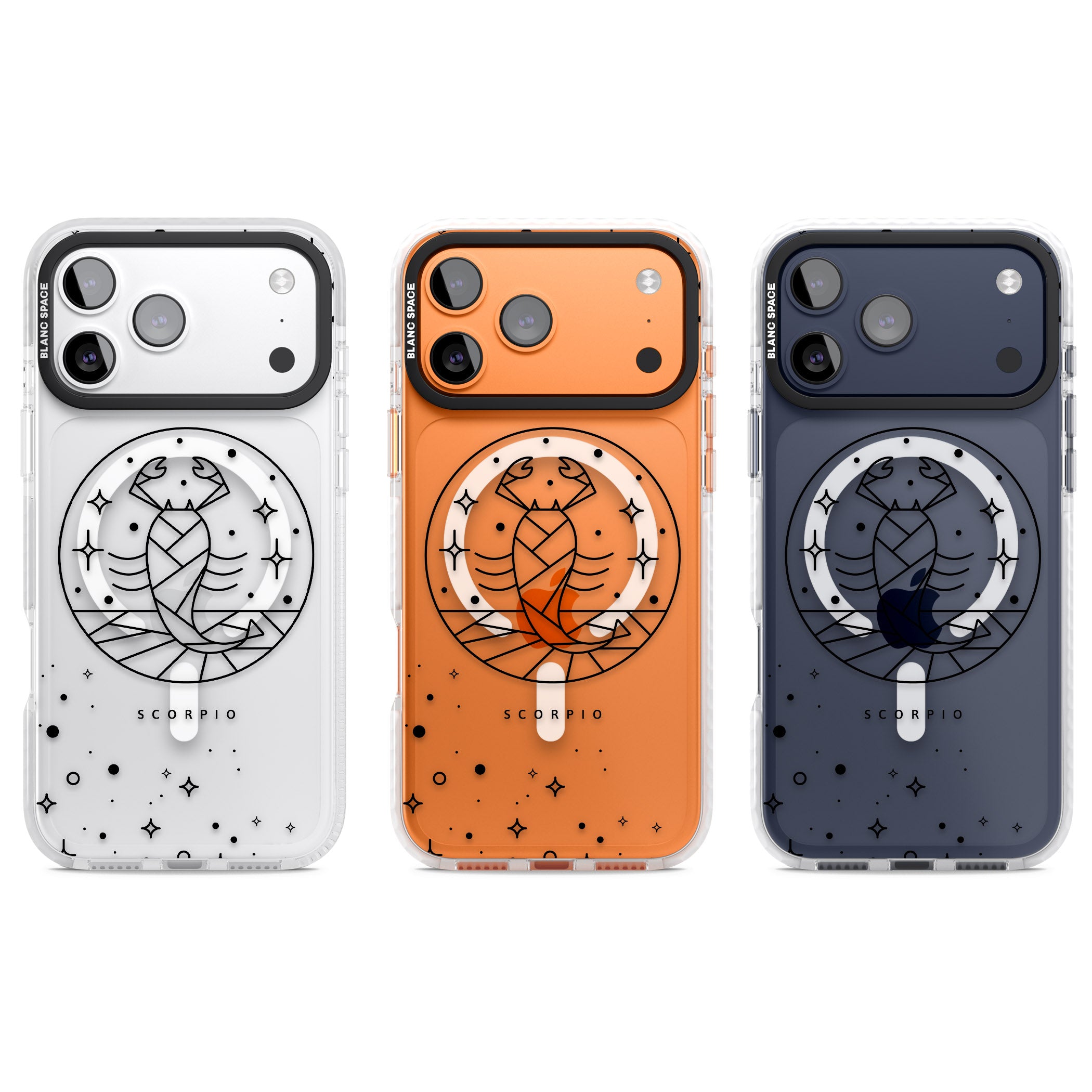 Scorpio Emblem Cosmic Design iPhone 17 Pro Impact Pro Clear Phone Case APT Impact Protection