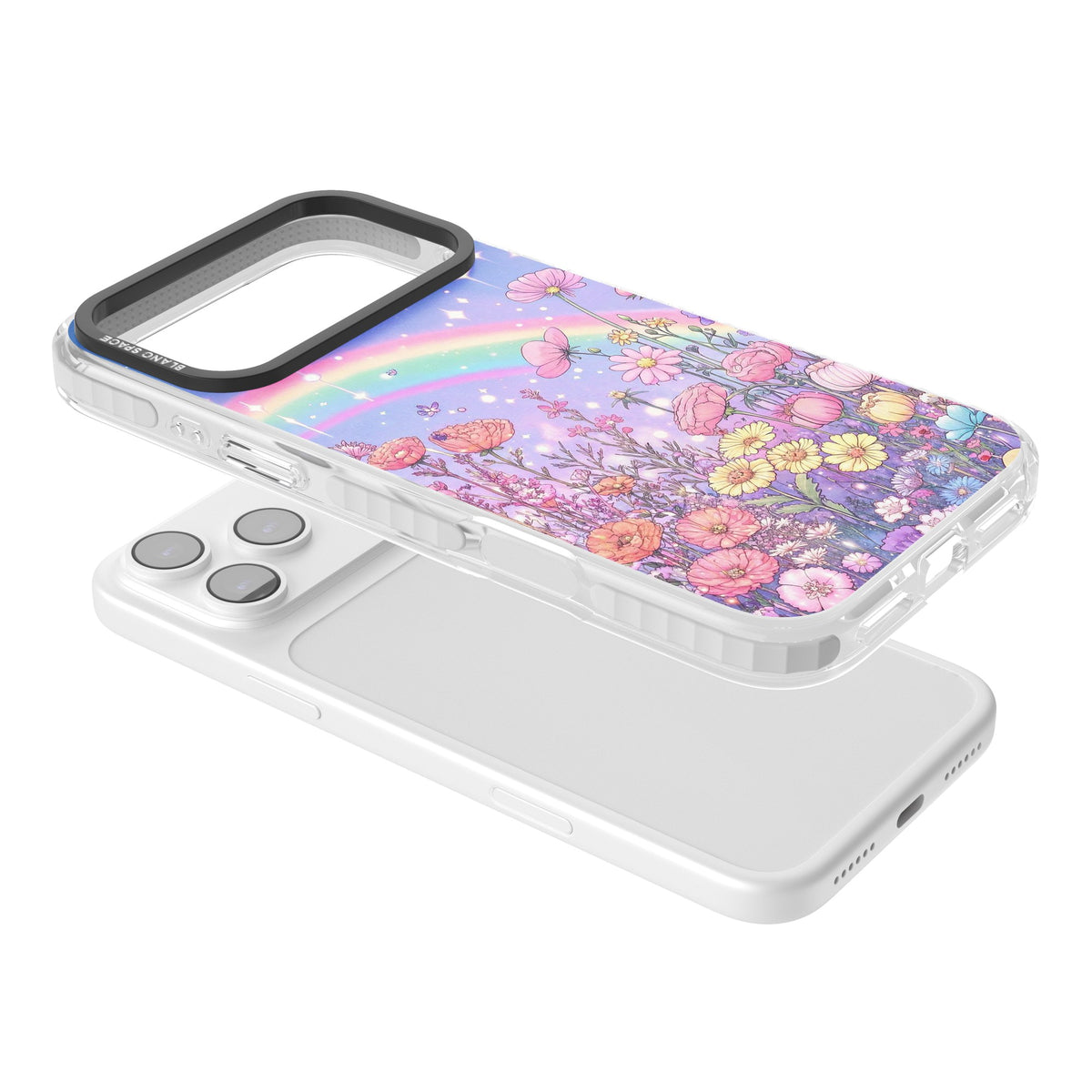 Magical Meadow iPhone 17 Pro Max Impact Clear Phone Case angled