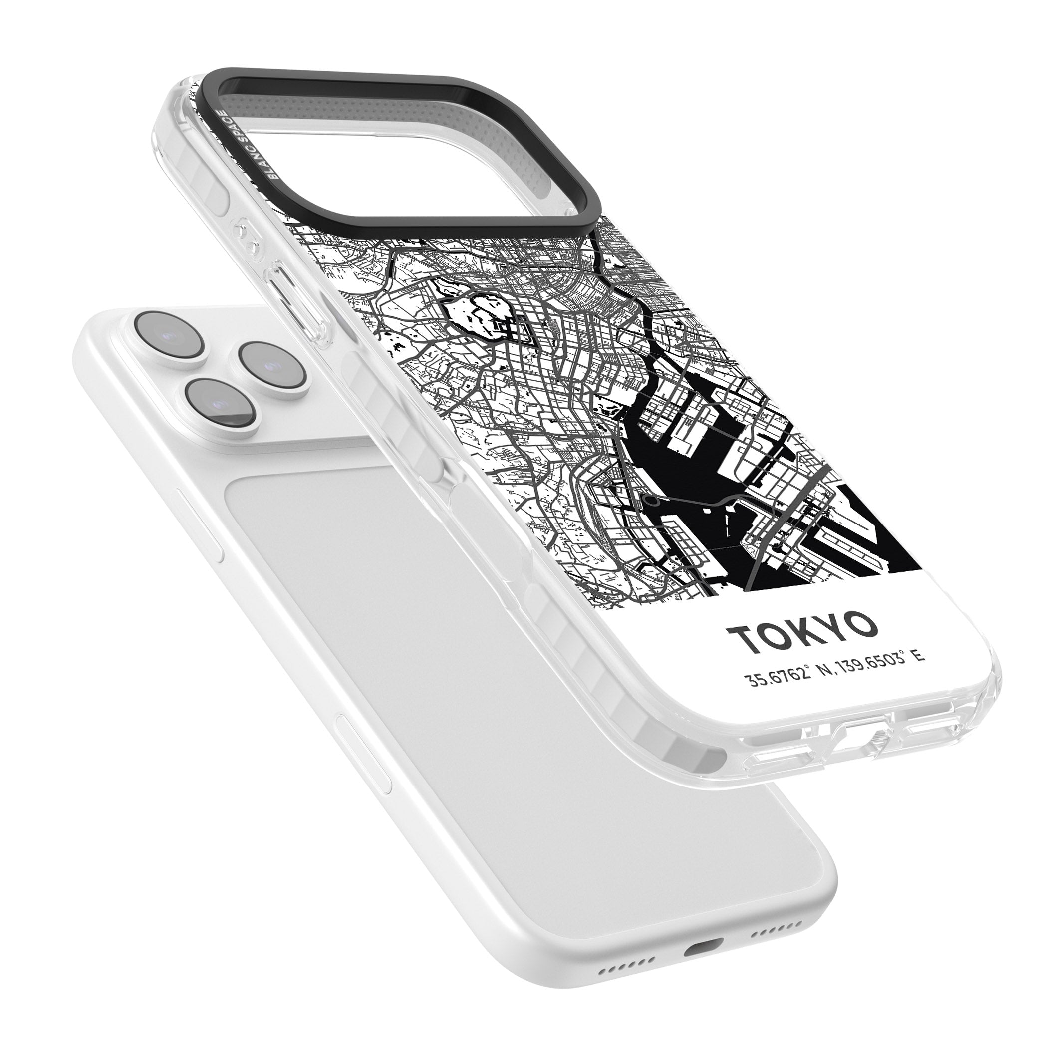 Tokyo Map iPhone 17 Pro Impact Clear Phone Case Colours