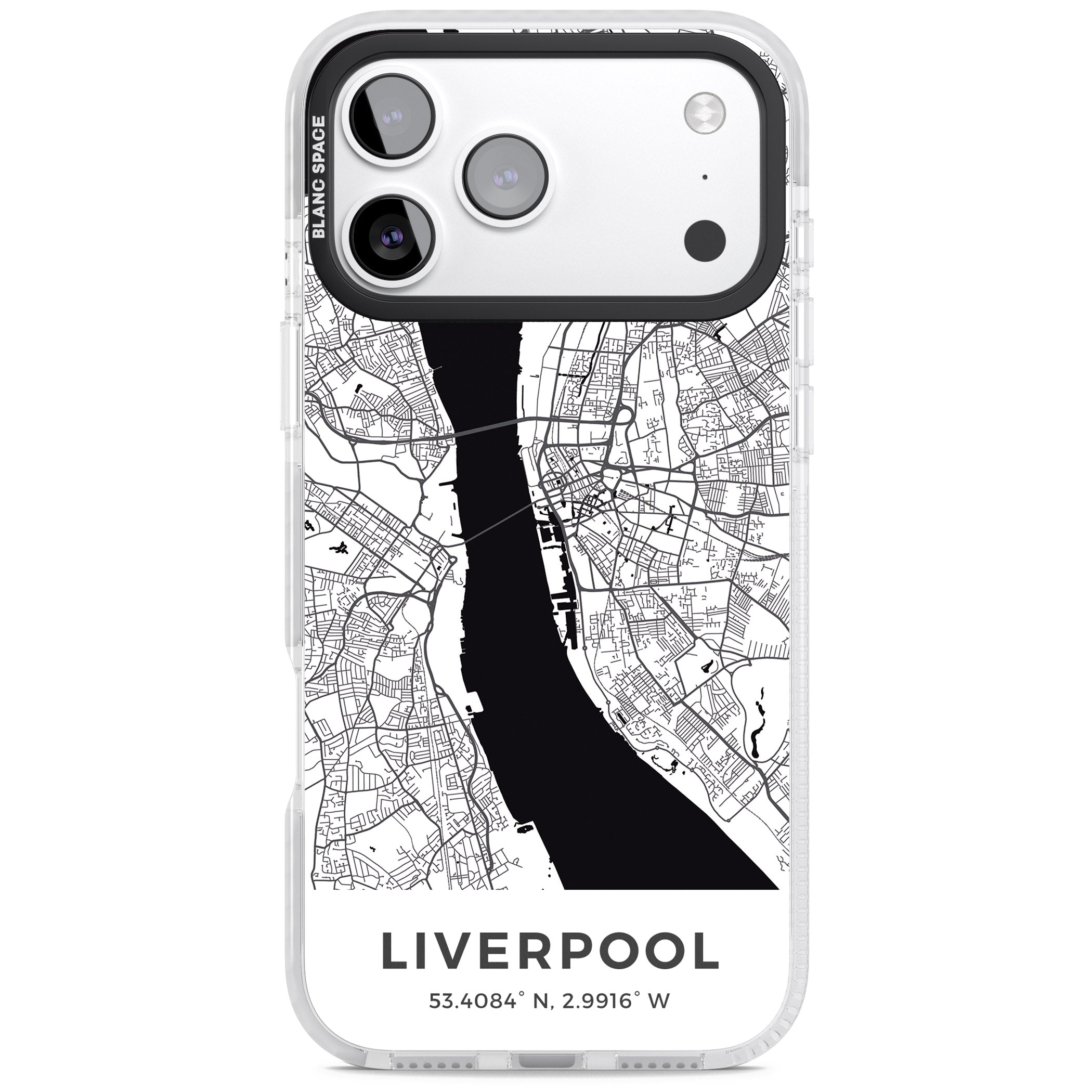 Liverpool Map iPhone 17 Pro Impact Clear Phone Case