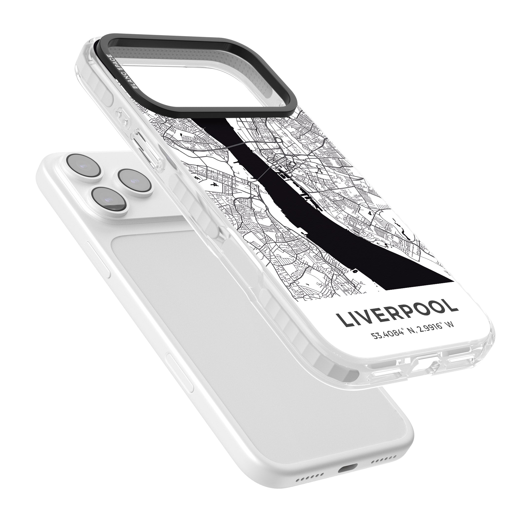 Liverpool Map iPhone 17 Pro Impact Clear Phone Case Colours