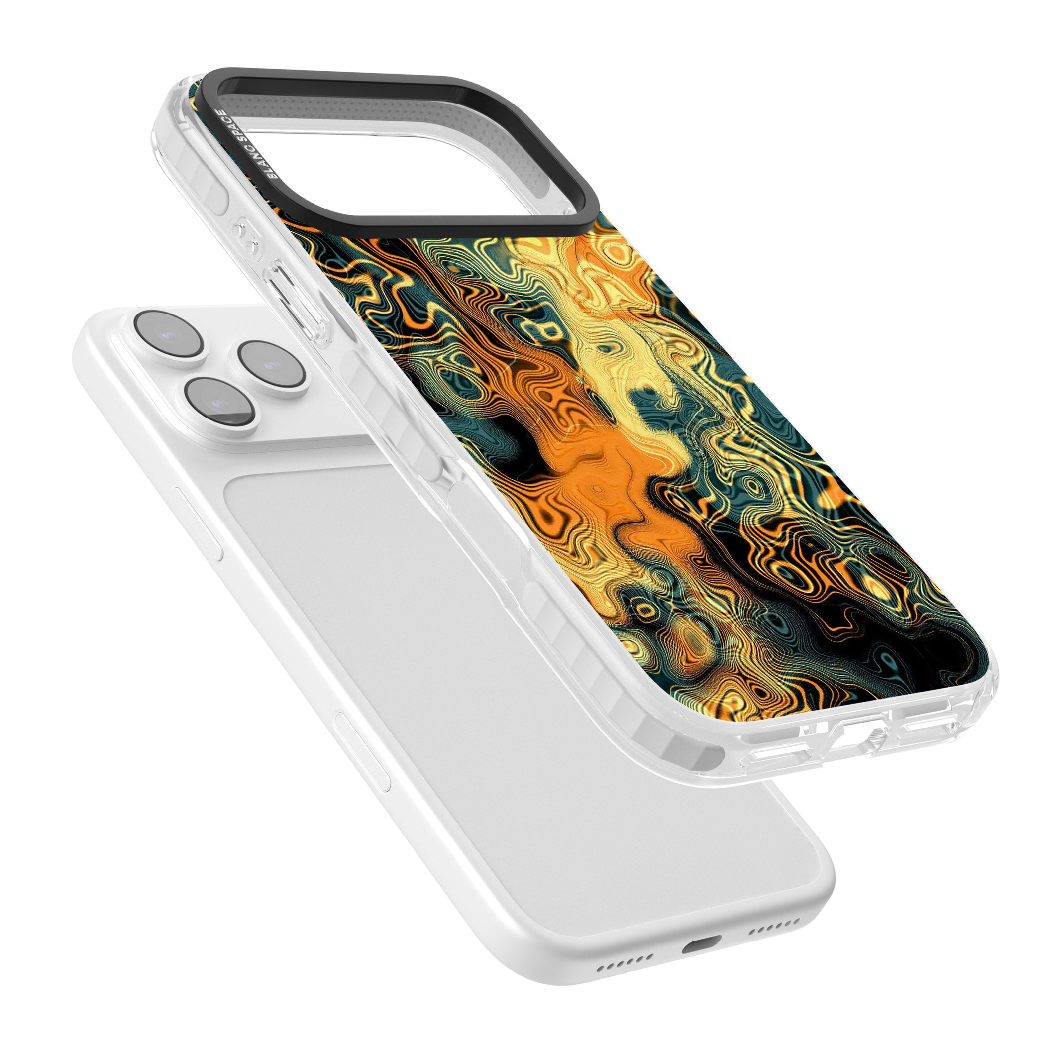 Gold Green Marble iPhone 17 Pro Impact Clear Phone Case Colours