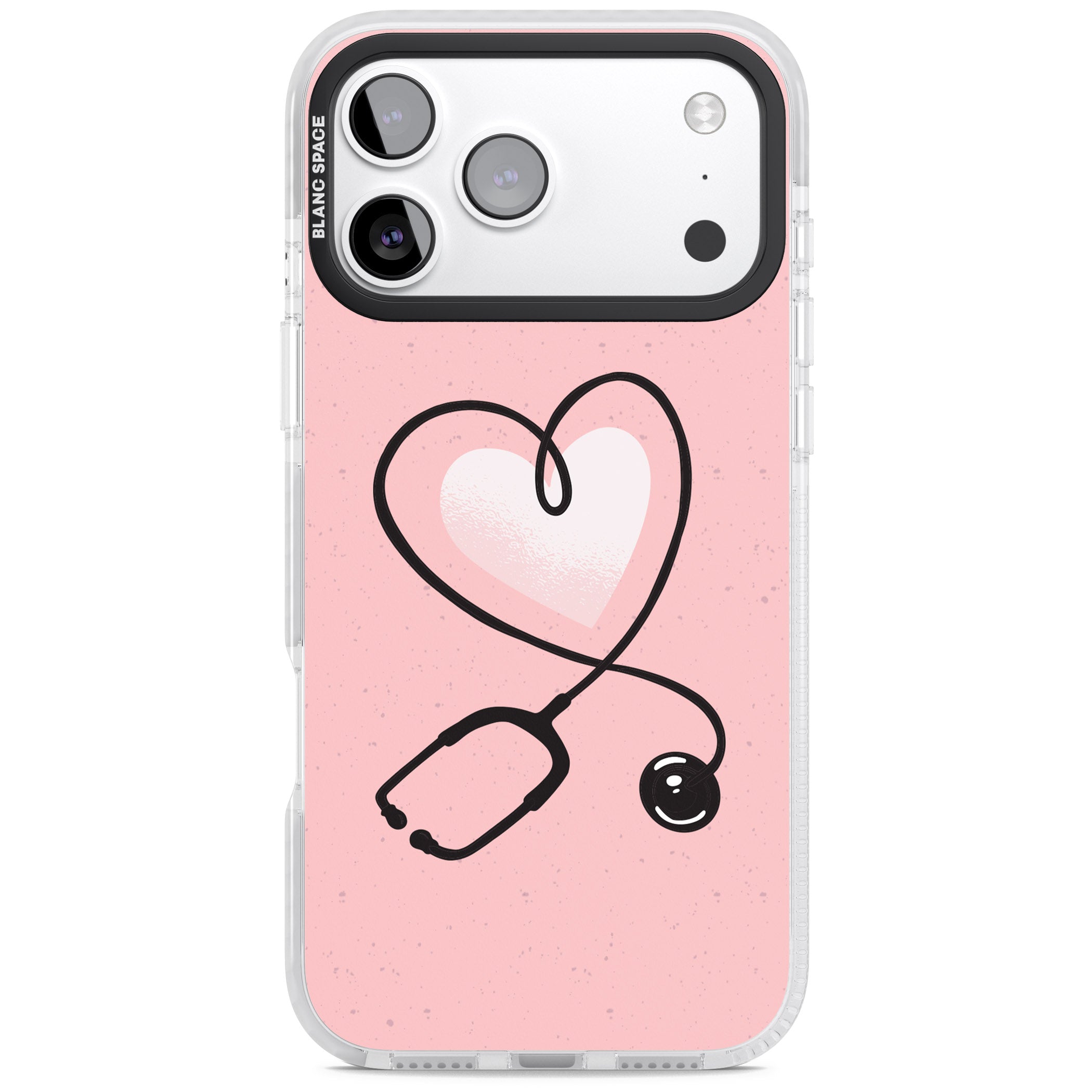 Stethoscope Heart iPhone 17 Pro Impact Clear Phone Case