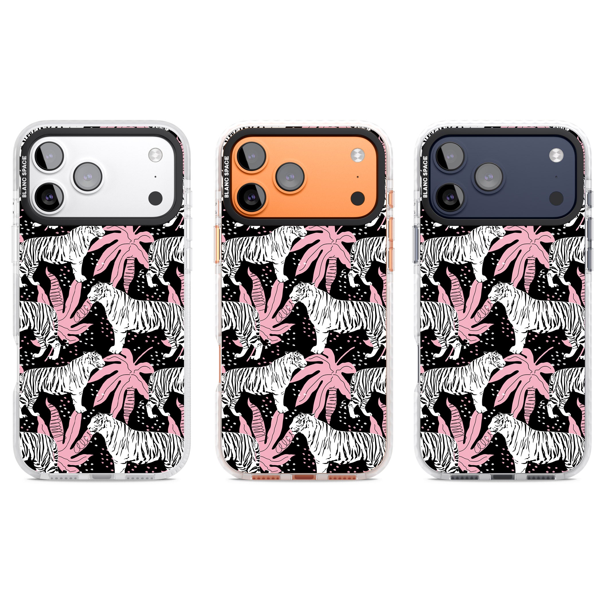 Pink Jungle Tiger iPhone 17 Pro Impact Clear Phone Case APT Impact Protection