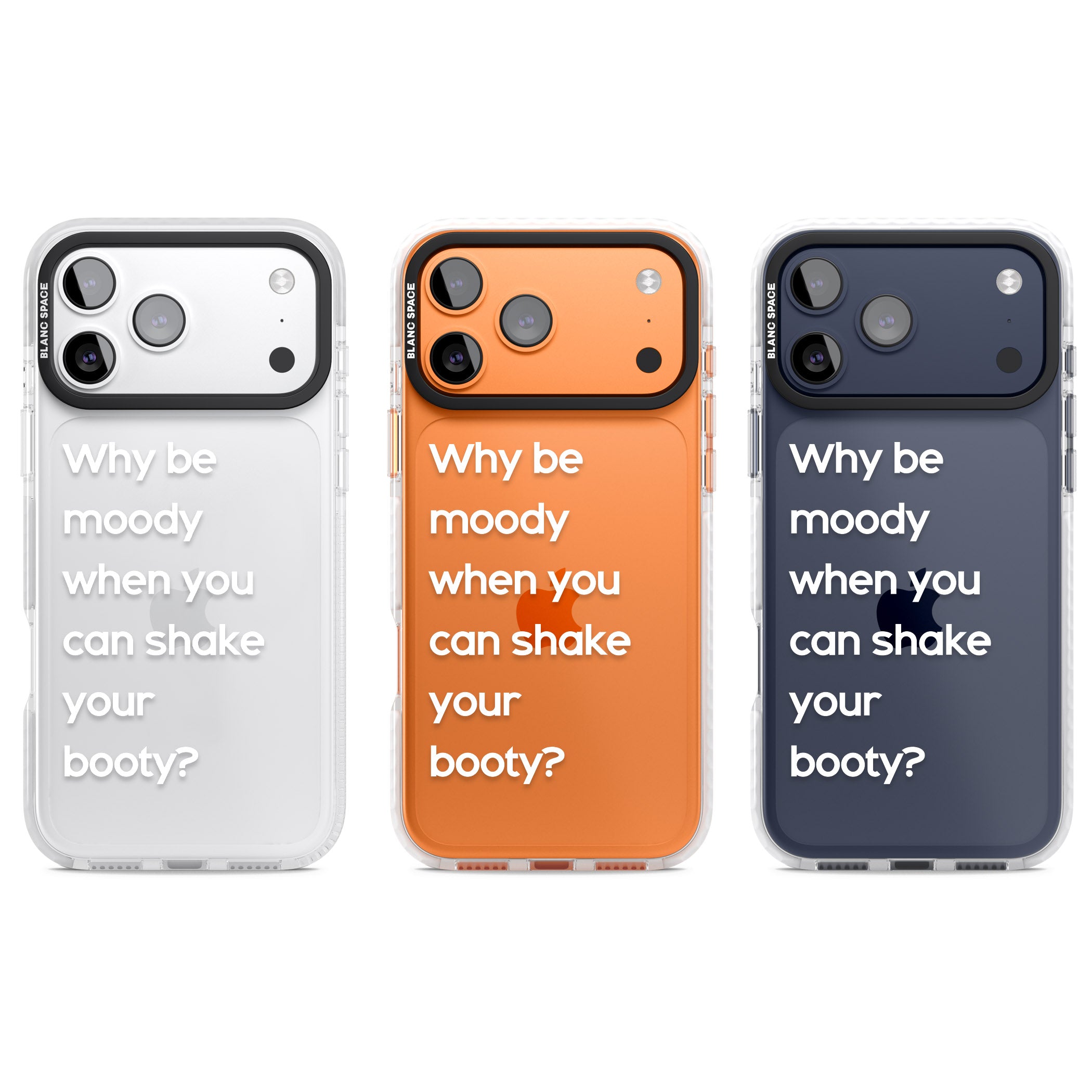 Why Be Moody When You Can Shake Your Booty? iPhone 17 Pro Impact Clear Phone Case APT Impact Protection