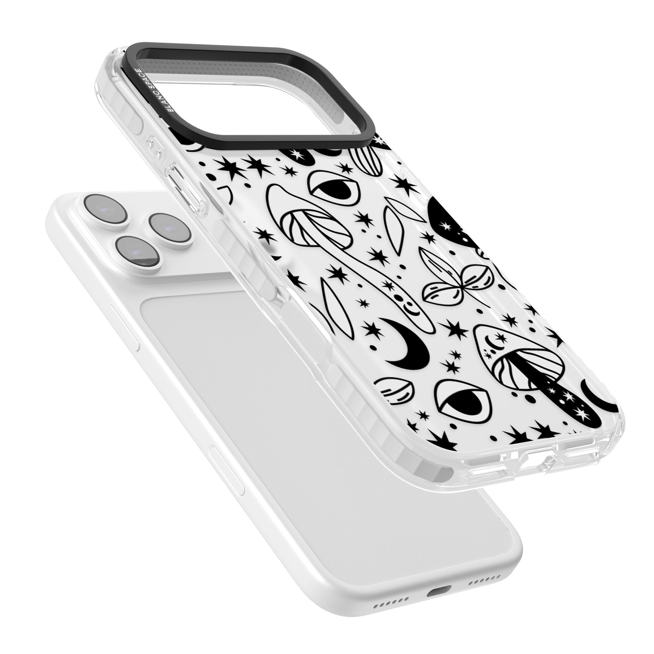 Mystic Mushrooms Pattern iPhone 17 Pro Impact Clear Phone Case Colours