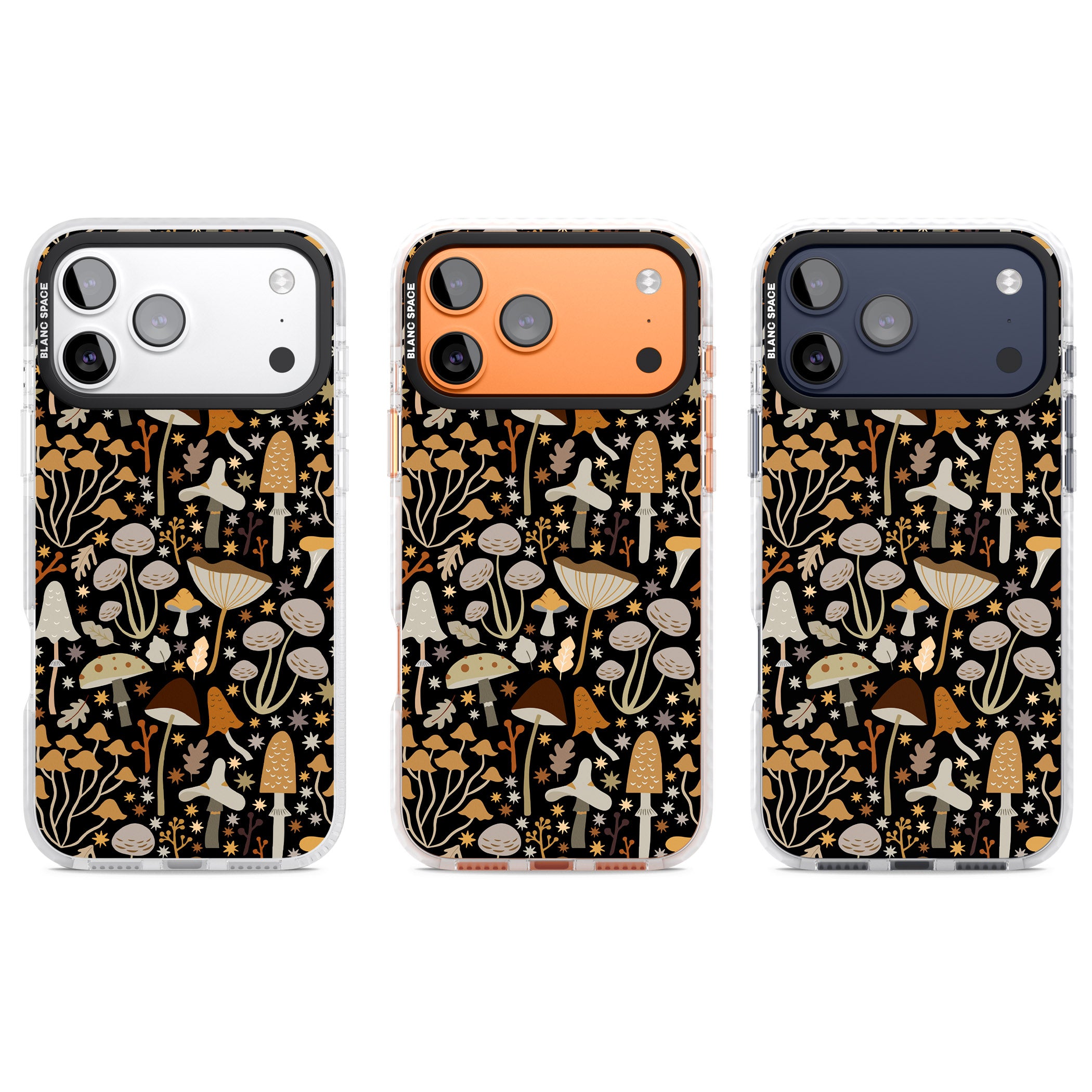 Mushroom Dream Pattern iPhone 17 Pro Impact Clear Phone Case APT Impact Protection