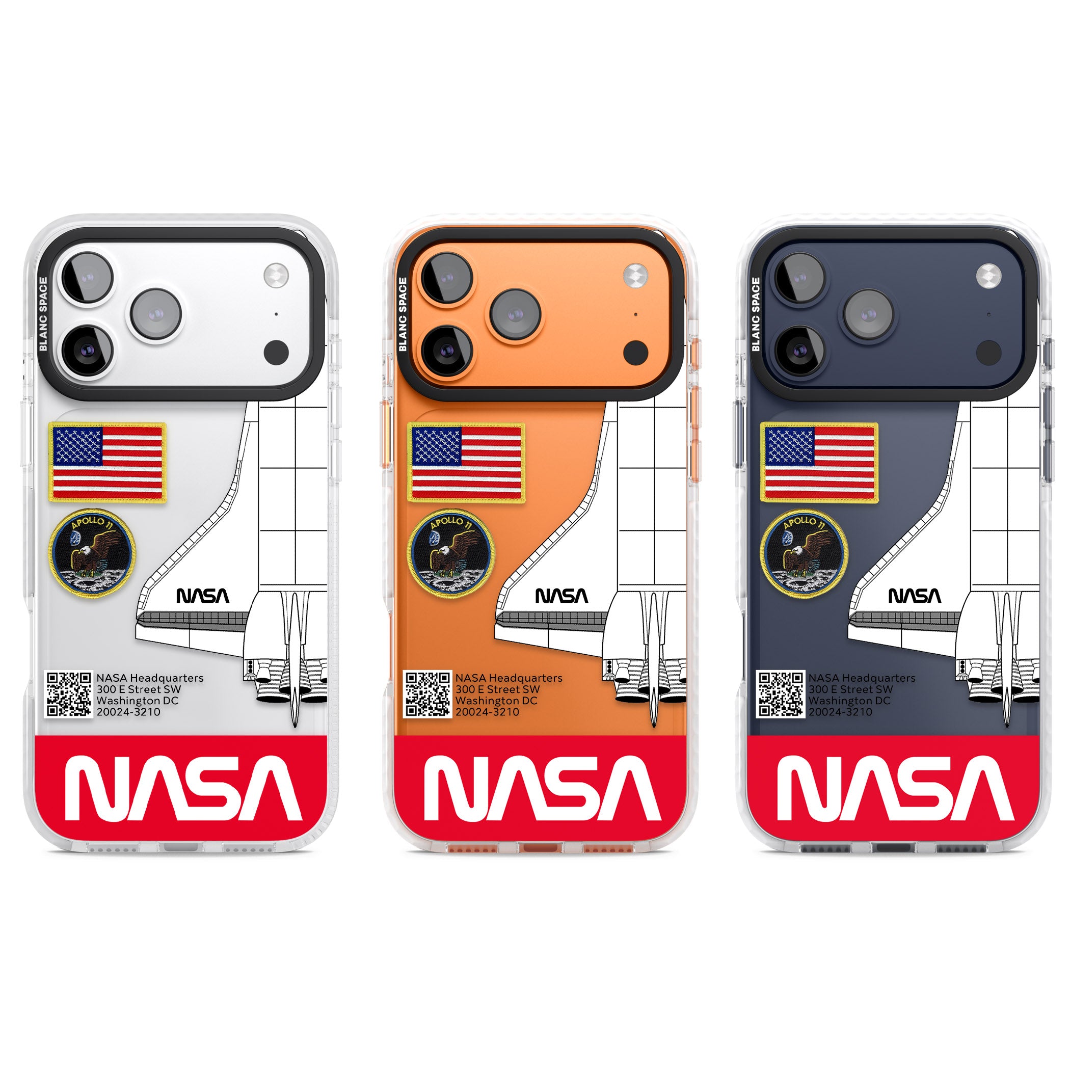Nasa Apollo 11 iPhone 17 Pro Impact Clear Phone Case APT Impact Protection