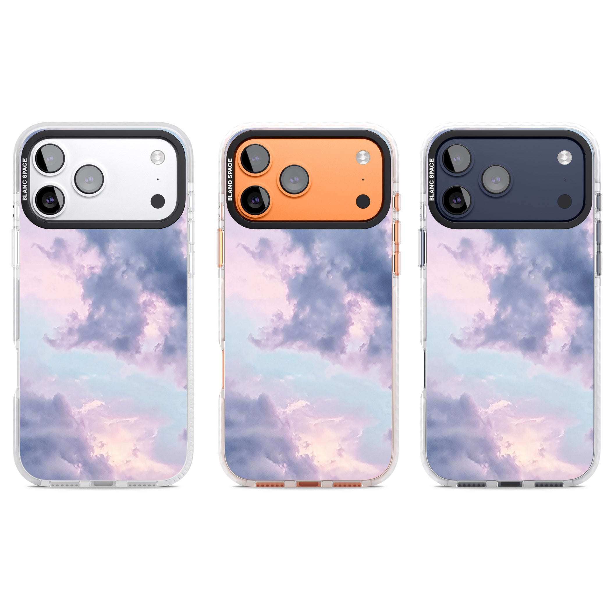 Pastel Sky Clouds iPhone 17 Pro Impact Clear Phone Case APT Impact Protection