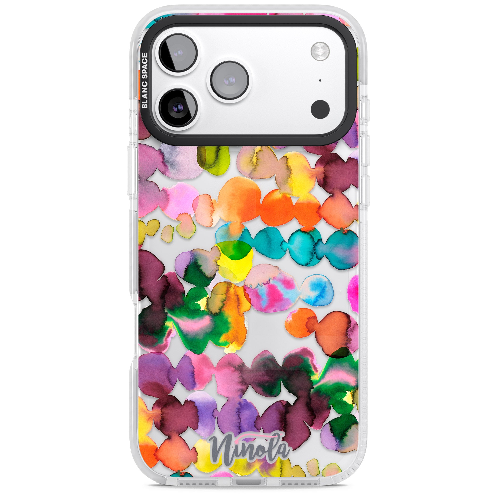 Ink Splash Hues iPhone 17 Pro Impact Clear Phone Case