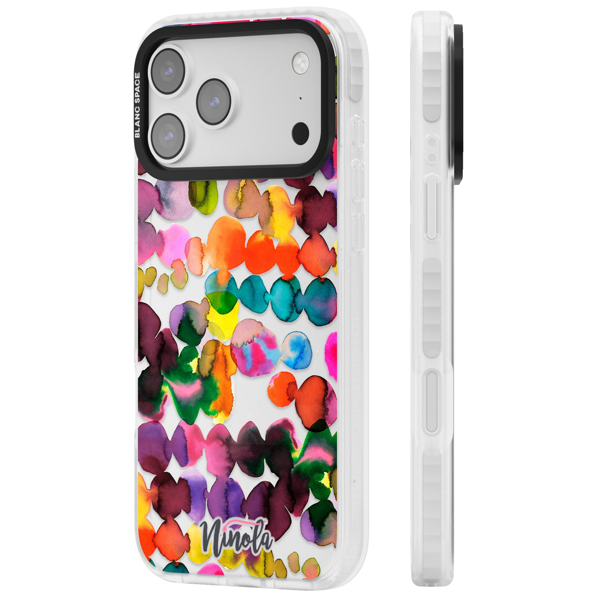 Ink Splash Hues iPhone 17 Pro Max Impact Clear Phone Case side