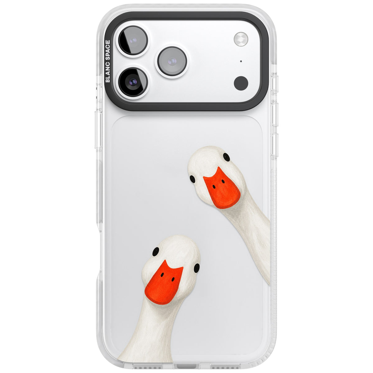 Nosy Ducks iPhone 17 Pro Max Impact Clear Phone Case front