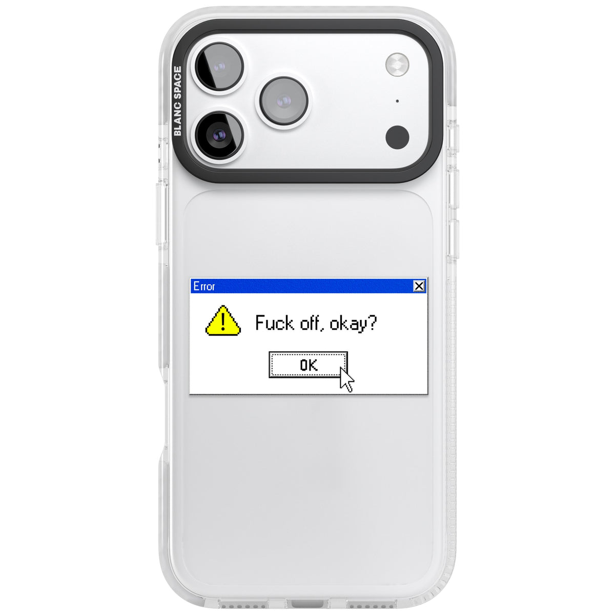 F Ck Off Okay Exe iPhone 17 Pro Max Impact Clear Phone Case front