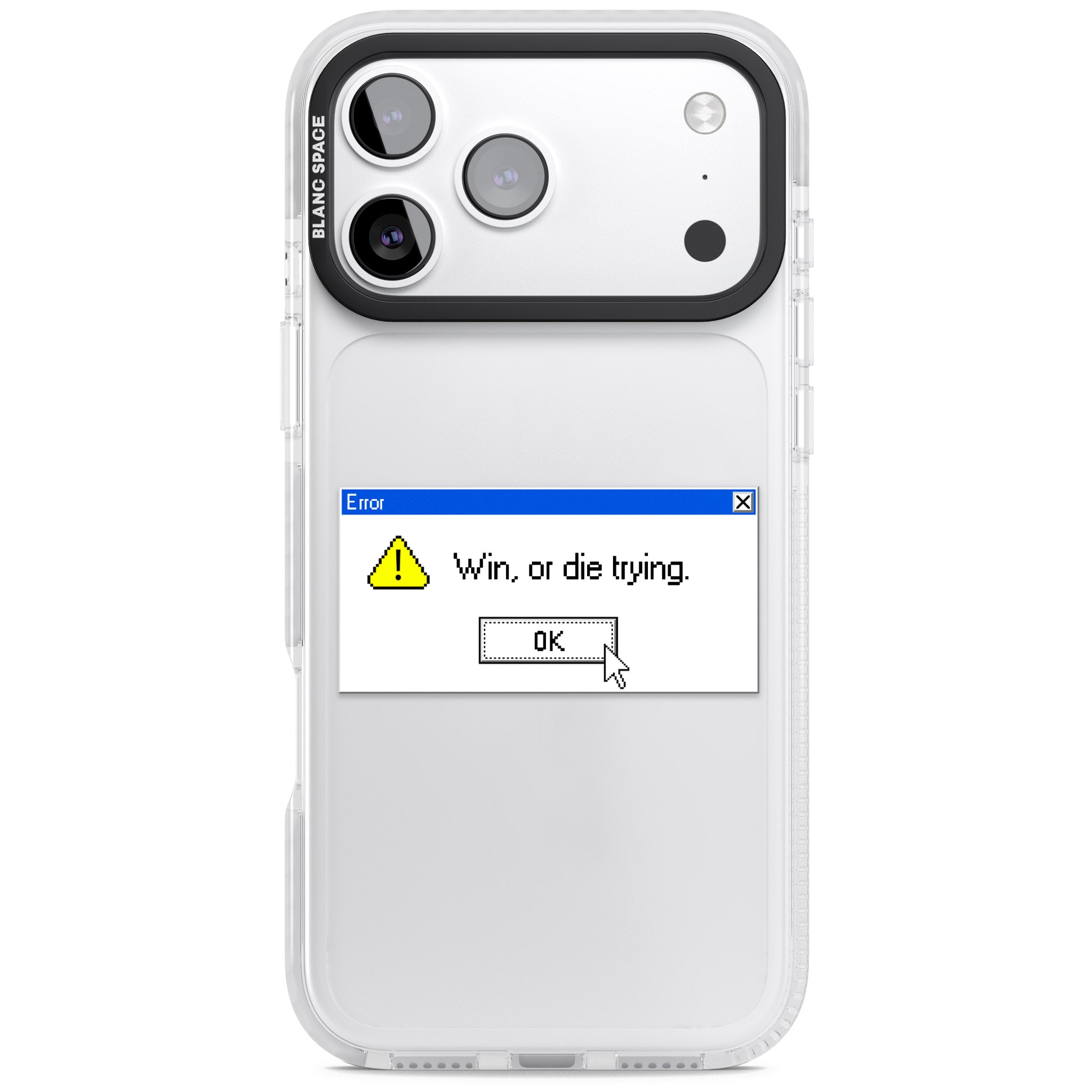 Win Or Die Trying Exe iPhone 17 Pro Impact Clear Phone Case