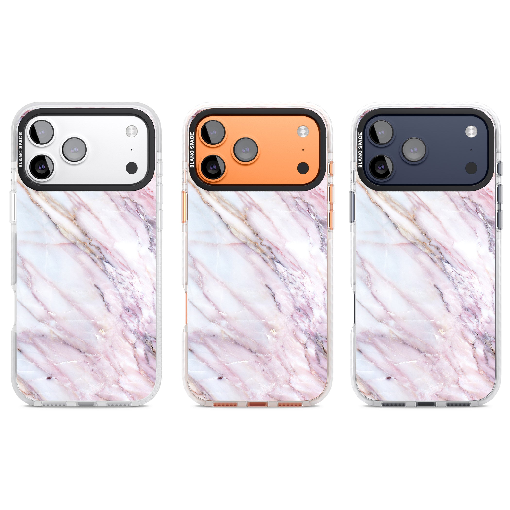 Blush Marble Glow iPhone 17 Pro Impact Clear Phone Case APT Impact Protection