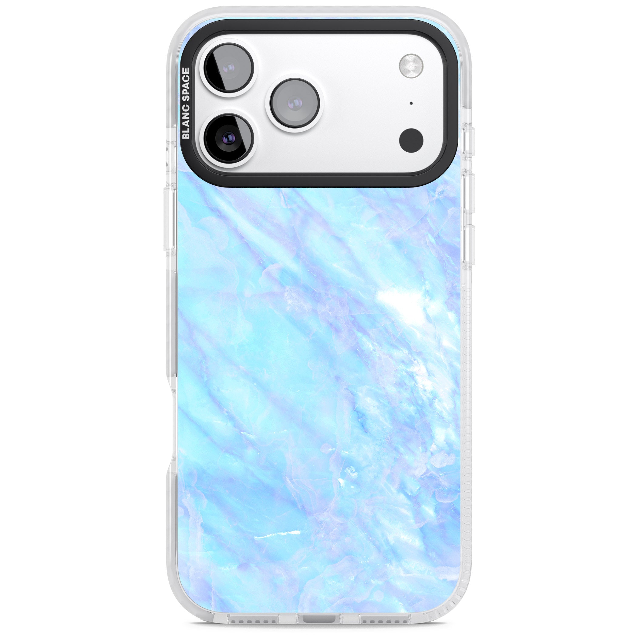 Iridescent Crystal Marble iPhone 17 Pro Impact Clear Phone Case