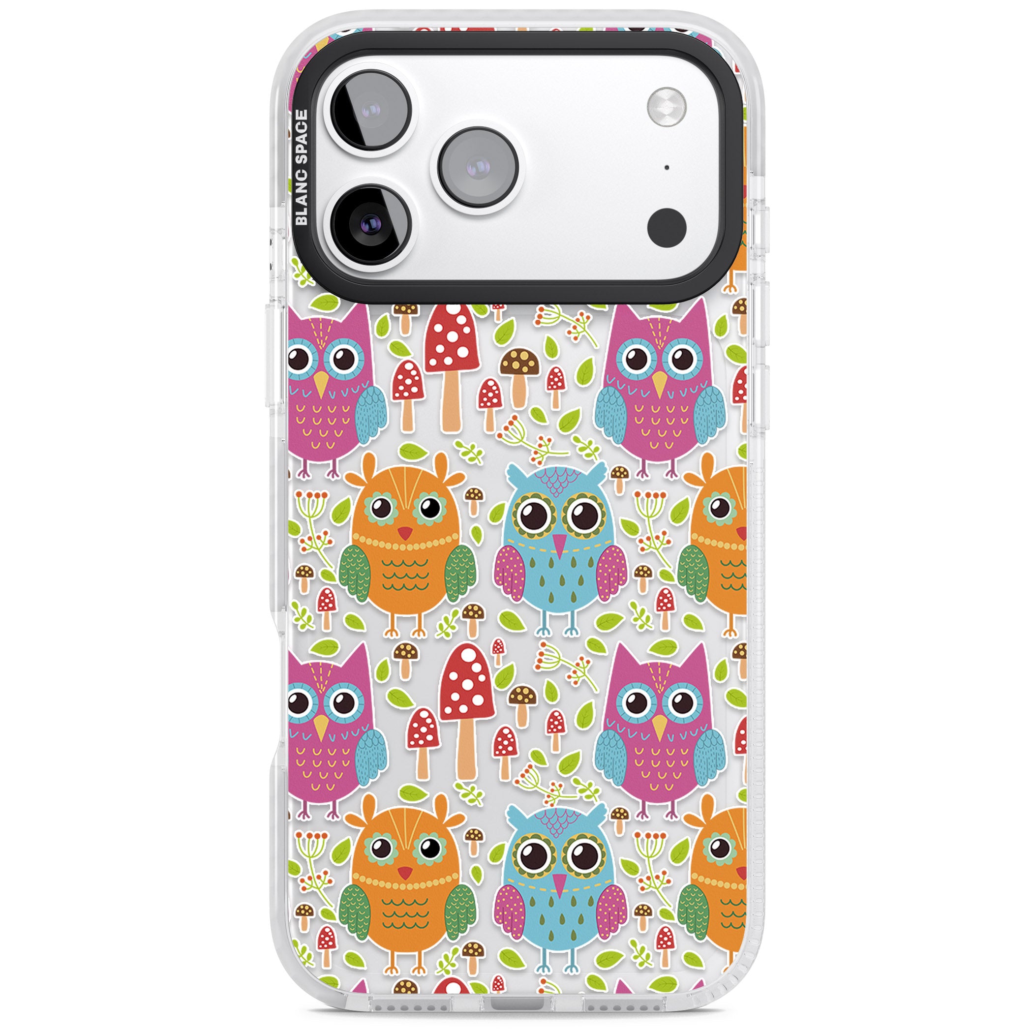 Forrest Owl Clear Pattern iPhone 17 Pro Impact Clear Phone Case