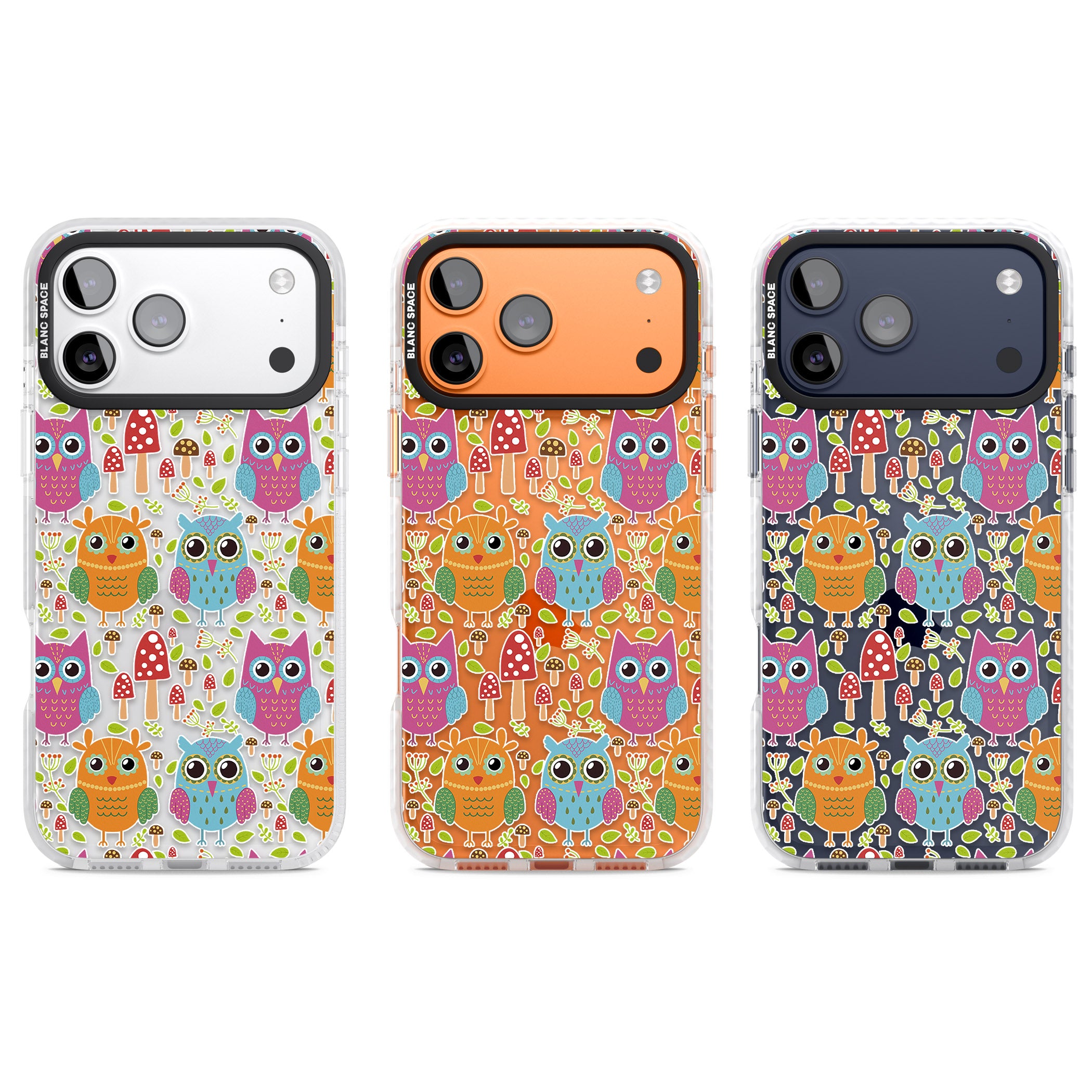 Forrest Owl Clear Pattern iPhone 17 Pro Impact Clear Phone Case APT Impact Protection