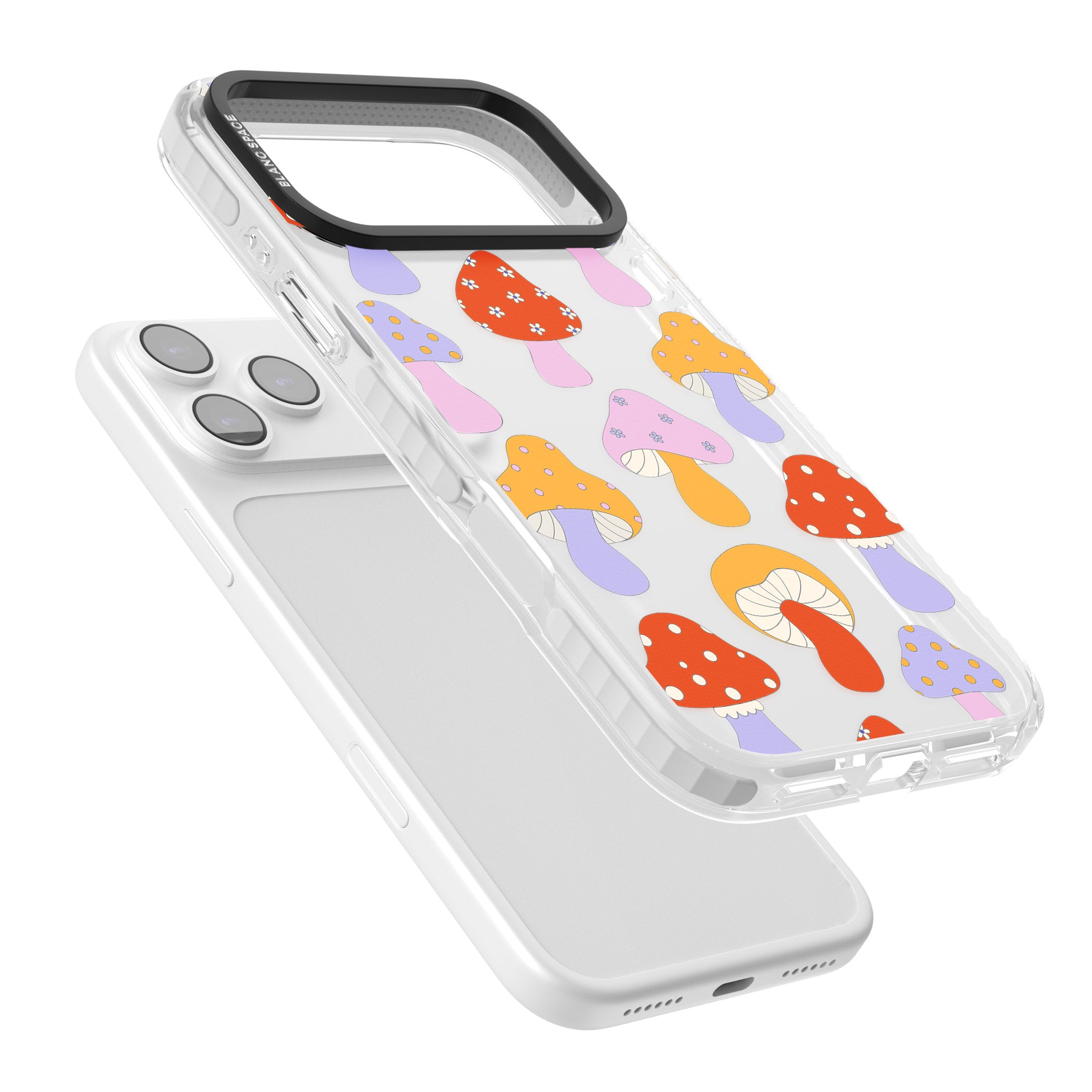 Happy Shrooms iPhone 17 Pro Impact Clear Phone Case Colours