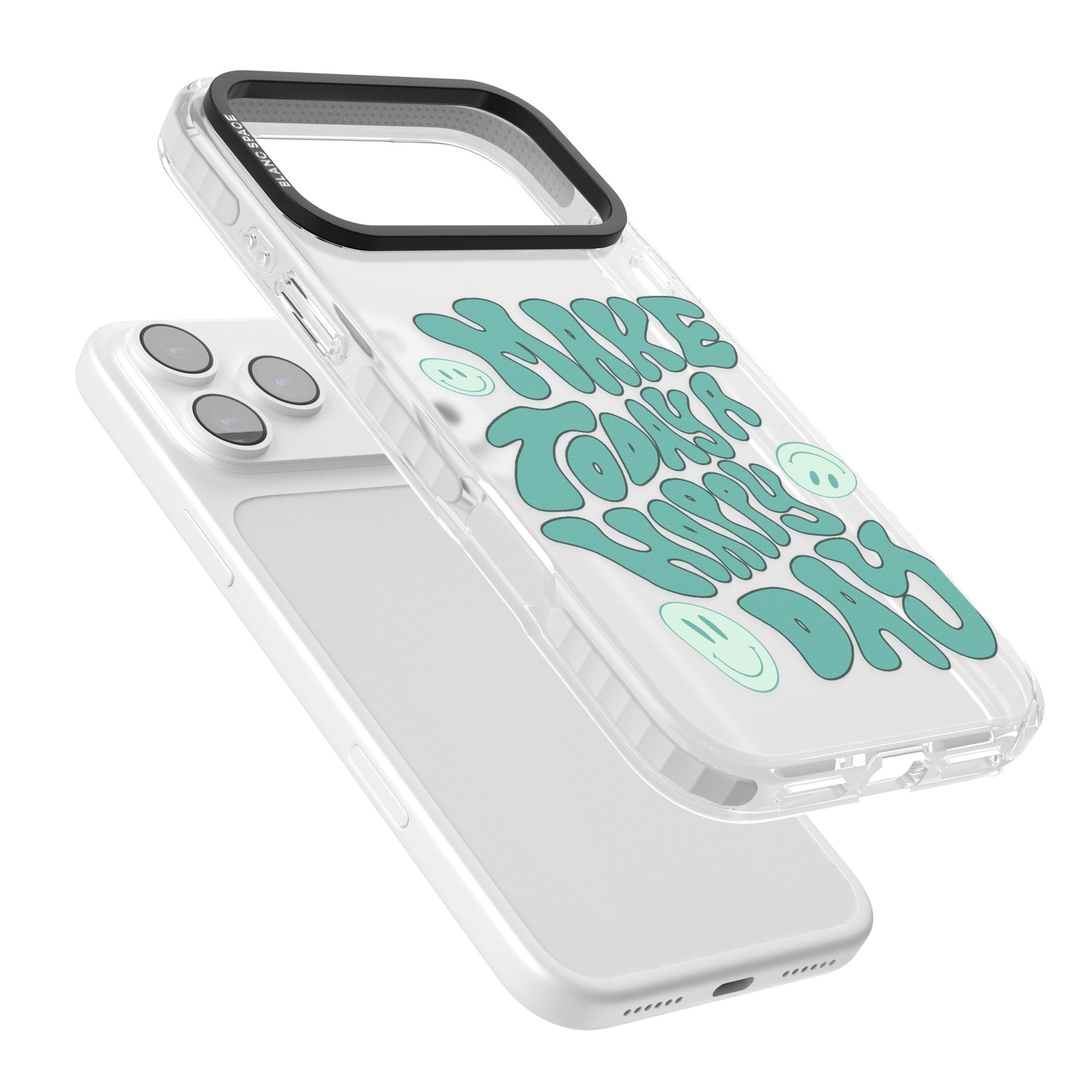 Make Today A Happy Day iPhone 17 Pro Impact Clear Phone Case Colours