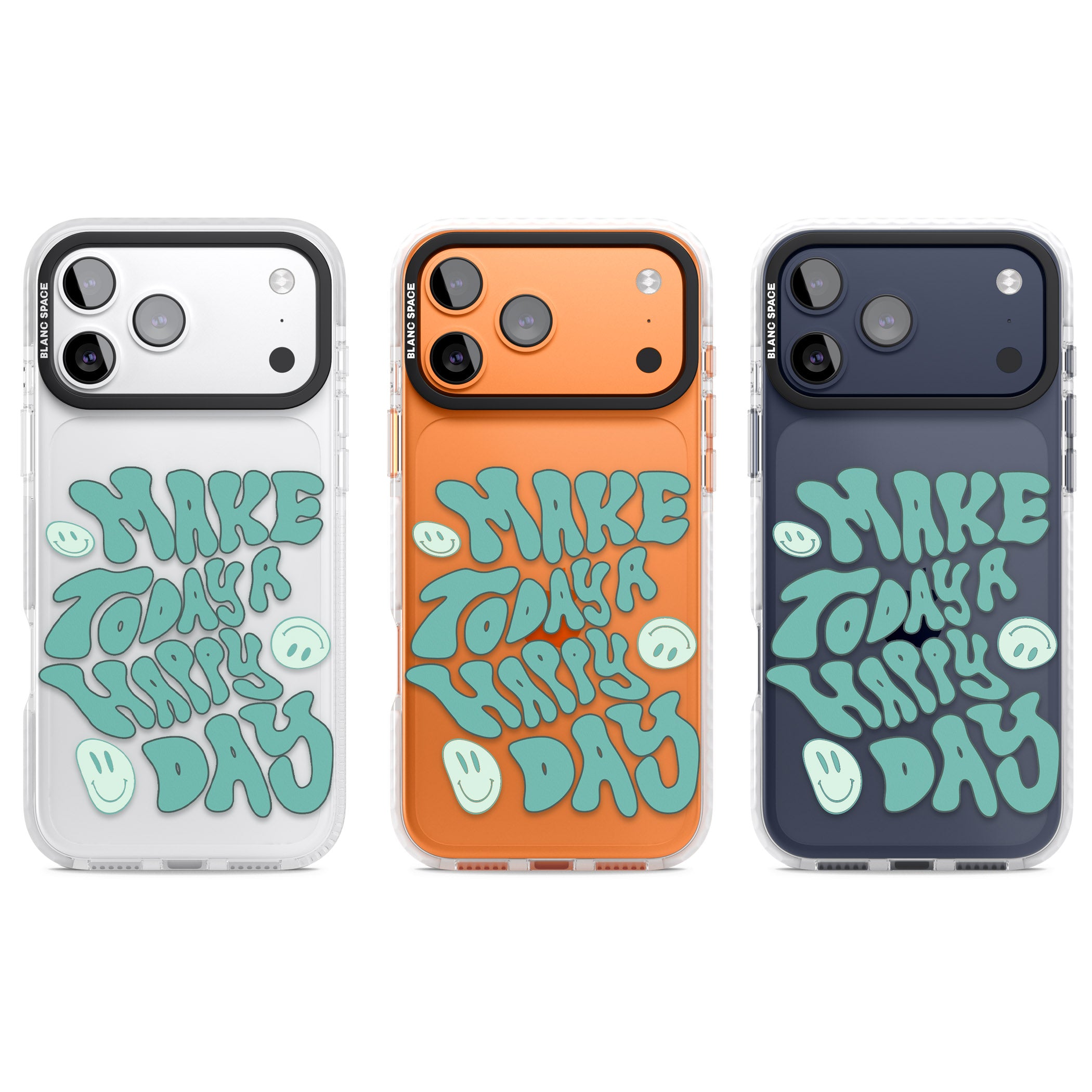 Make Today A Happy Day iPhone 17 Pro Impact Clear Phone Case APT Impact Protection