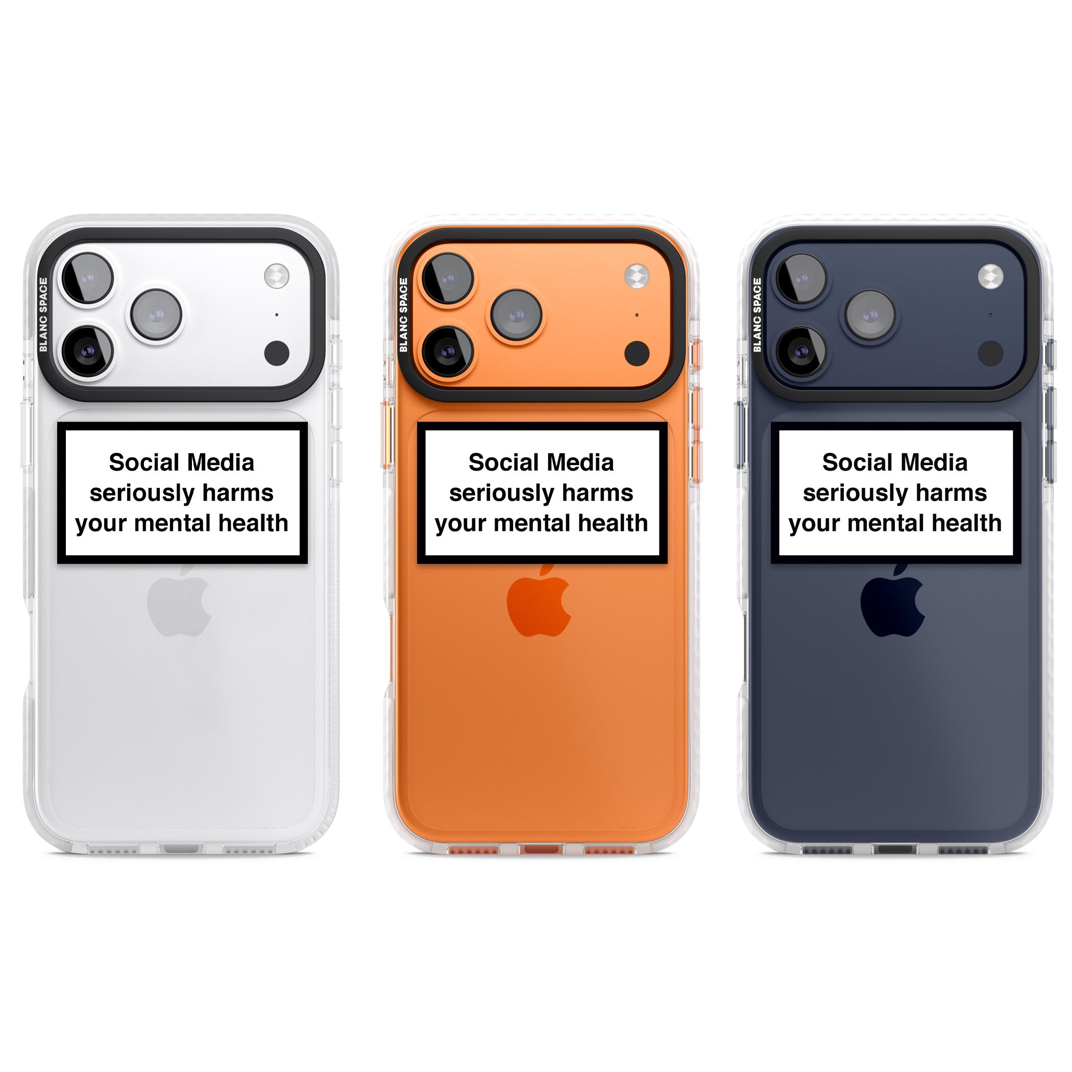 Social Media Quote iPhone 17 Pro Impact Clear Phone Case APT Impact Protection