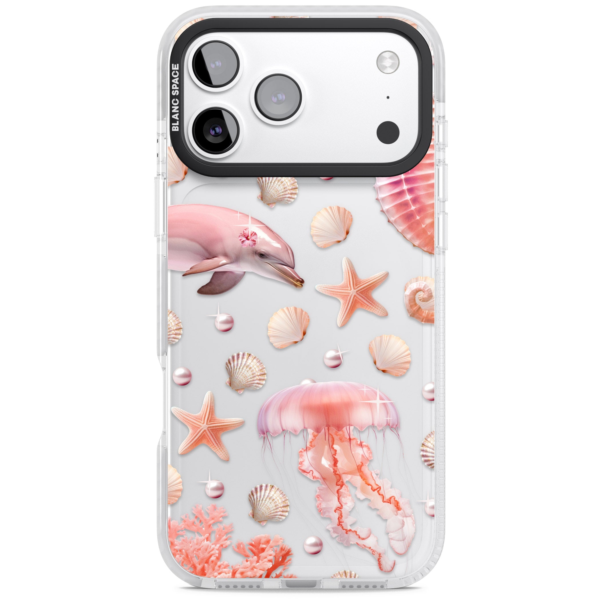 Pink Sealife iPhone 17 Pro Impact Clear Phone Case