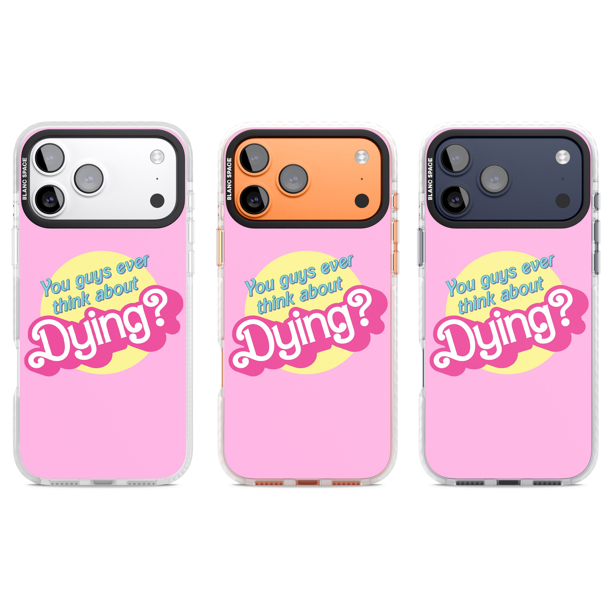 Ever Think About Dying? iPhone 17 Pro Impact Clear Phone Case APT Impact Protection