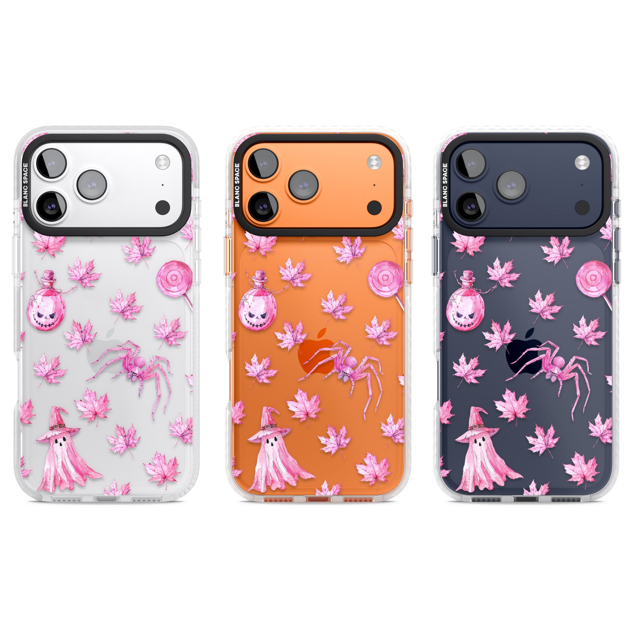 Pink Moon Maple iPhone 17 Pro Impact Clear Phone Case APT Impact Protection