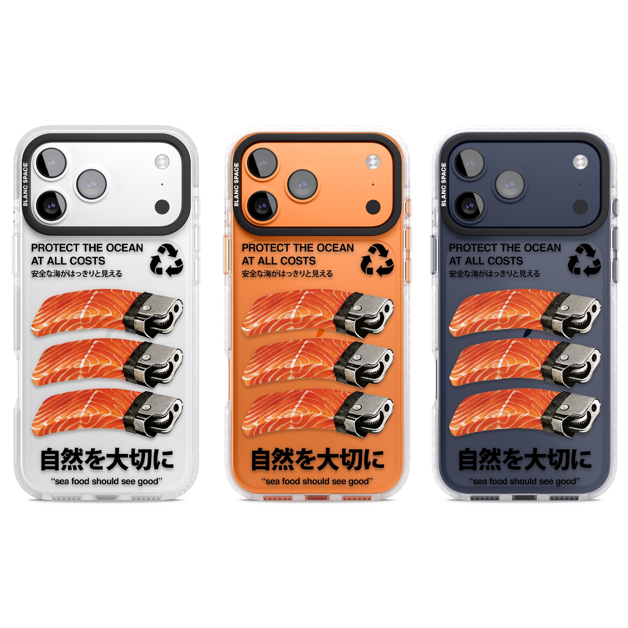 Protect The Ocean iPhone 17 Pro Impact Clear Phone Case APT Impact Protection