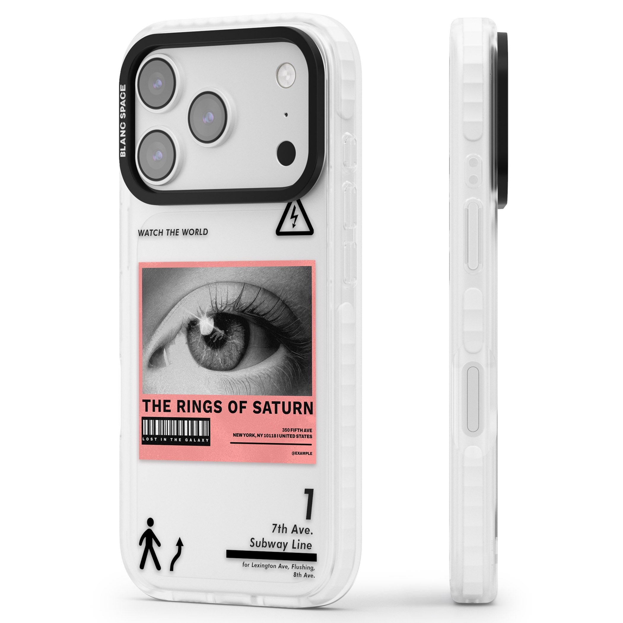 Watch The World iPhone 17 Pro Impact Clear Phone Case Side Profile