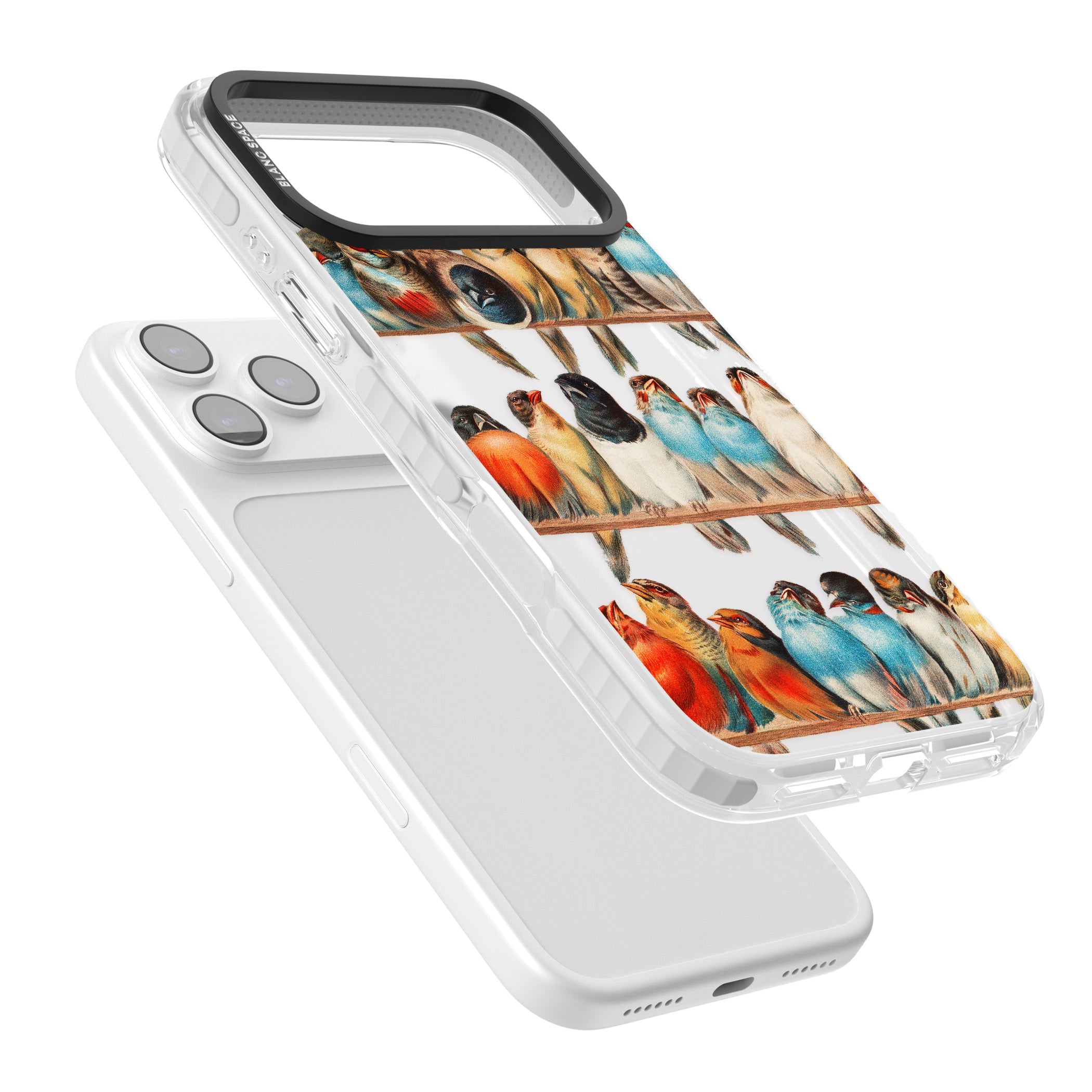 A Perch Of Birds iPhone 17 Pro Impact Clear Phone Case Colours