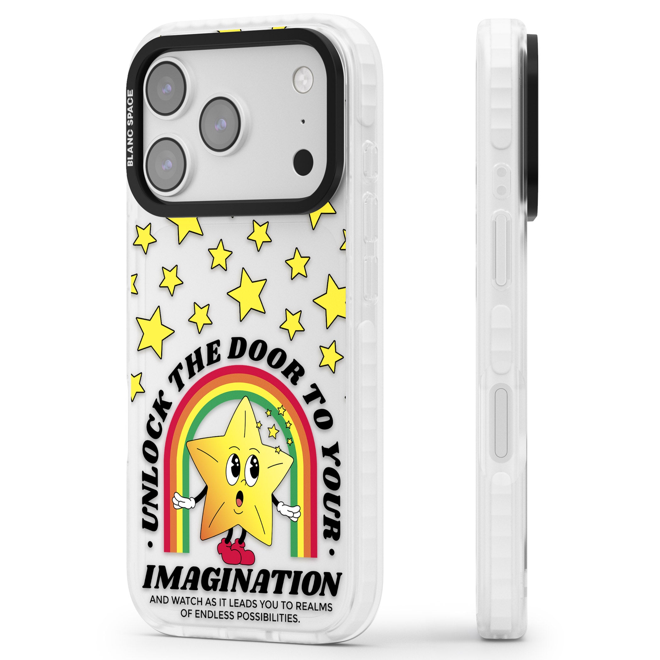 Imagination iPhone 17 Pro Impact Clear Phone Case Side Profile