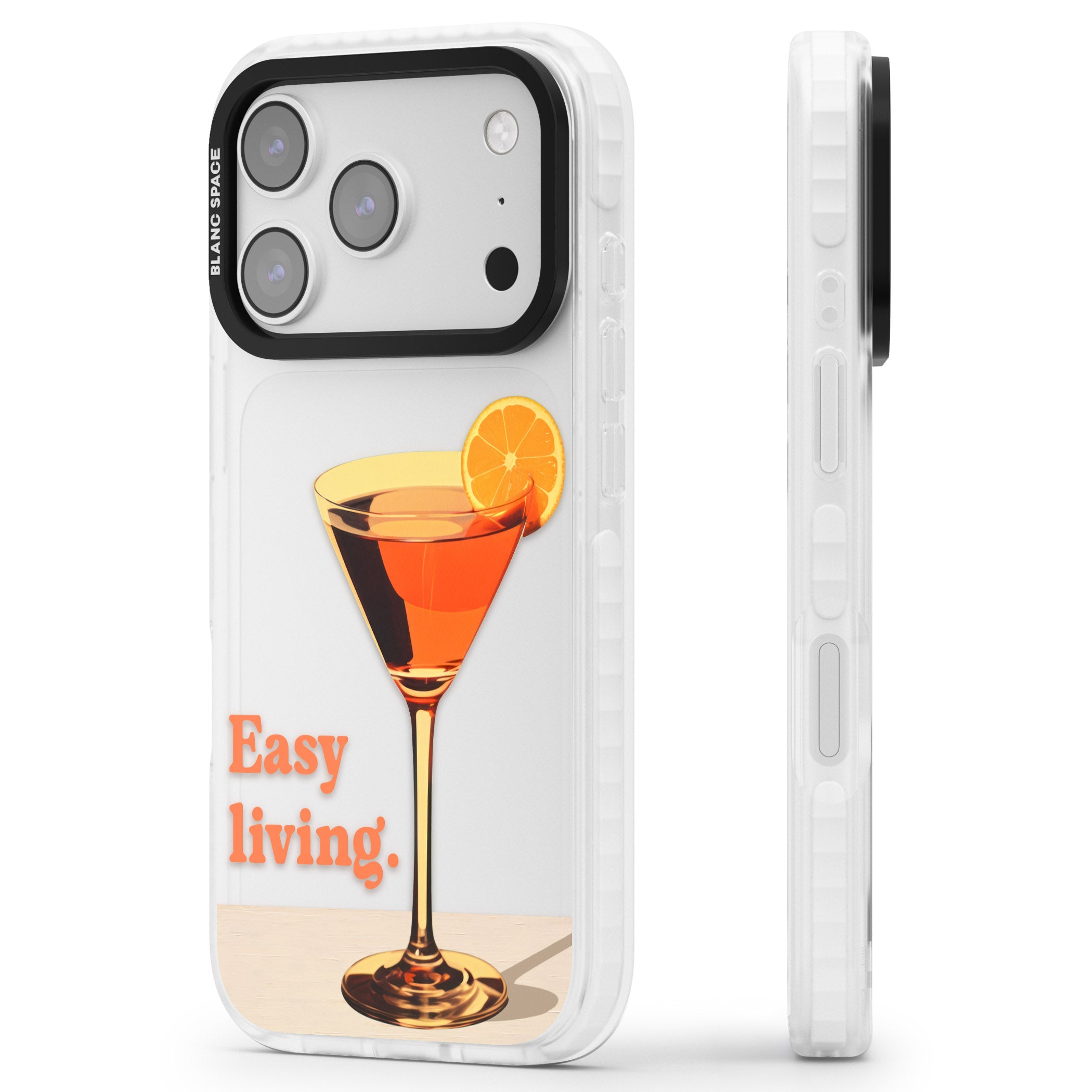 Easy Living iPhone 17 Pro Impact Clear Phone Case Side Profile