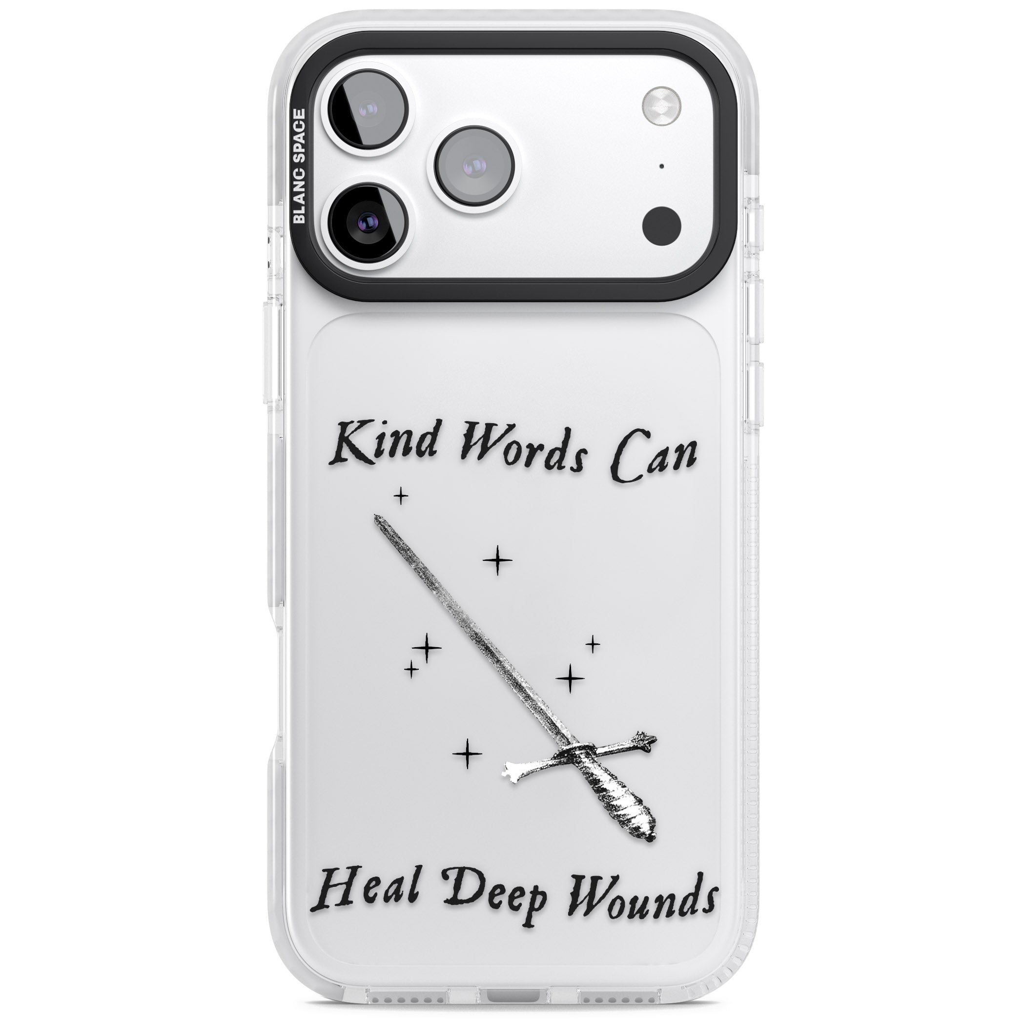 Kind Words Can Heal Deep Wounds iPhone 17 Pro Impact Clear Phone Case