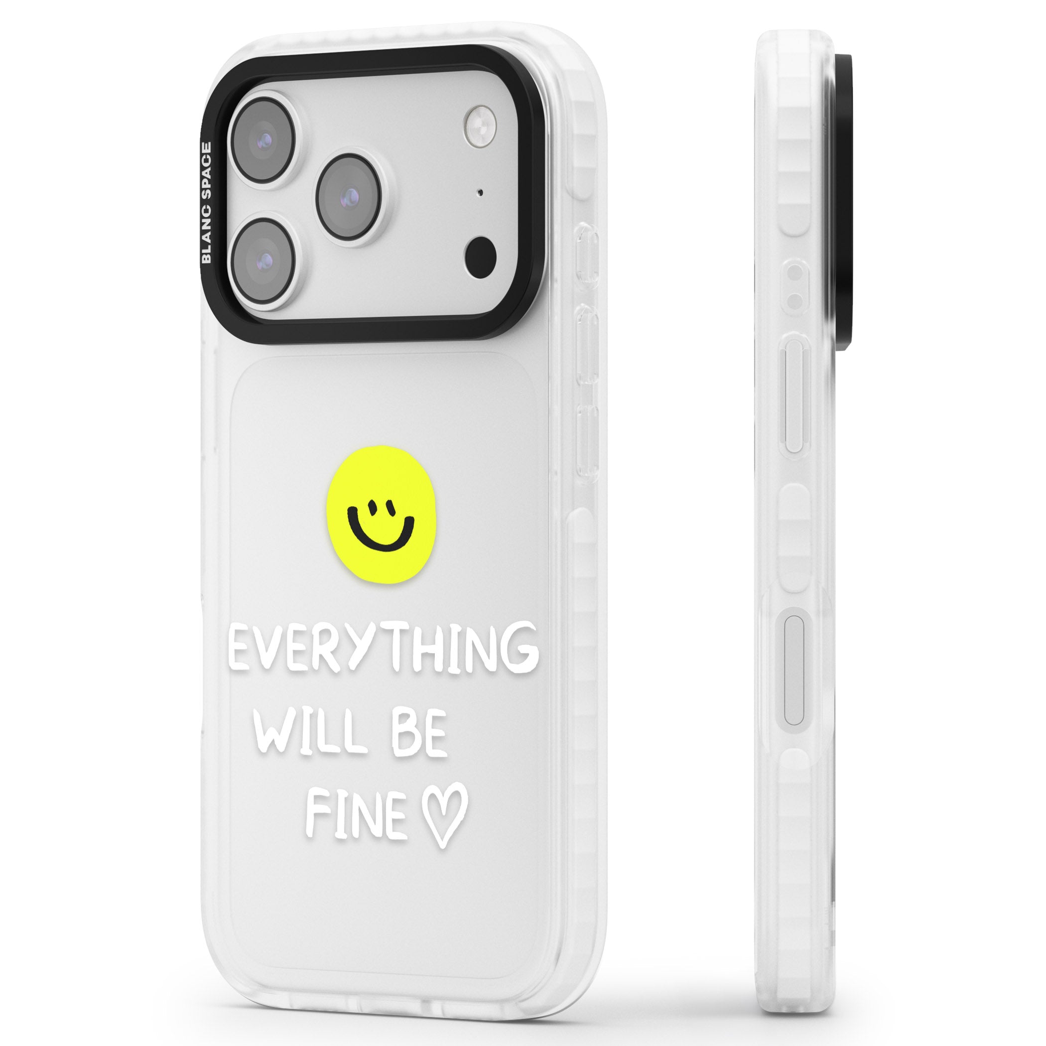 Everything Will Be Fine iPhone 17 Pro Impact Clear Phone Case Side Profile