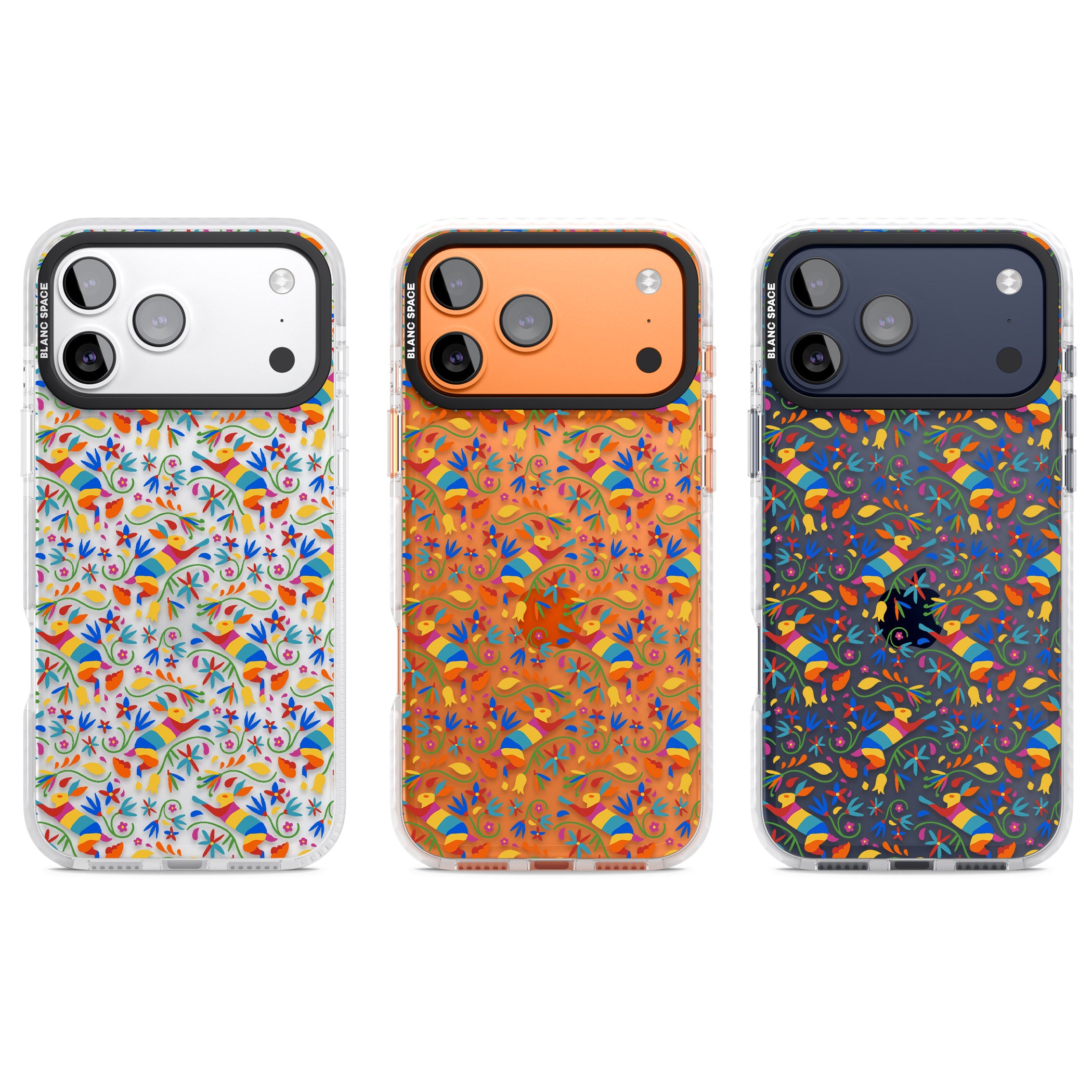 Vibrant Floral Mosaic iPhone 17 Pro Impact Clear Phone Case APT Impact Protection