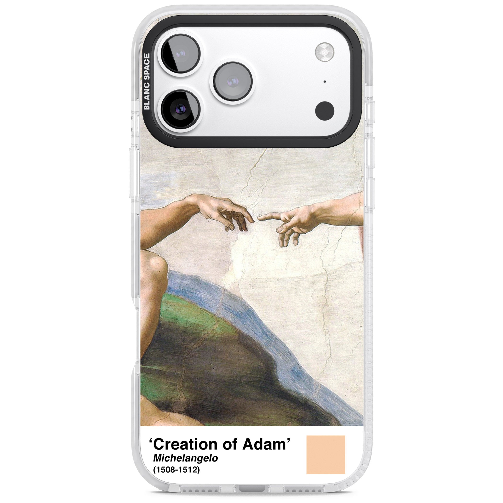 Creation Of Adam iPhone 17 Pro Impact Clear Phone Case