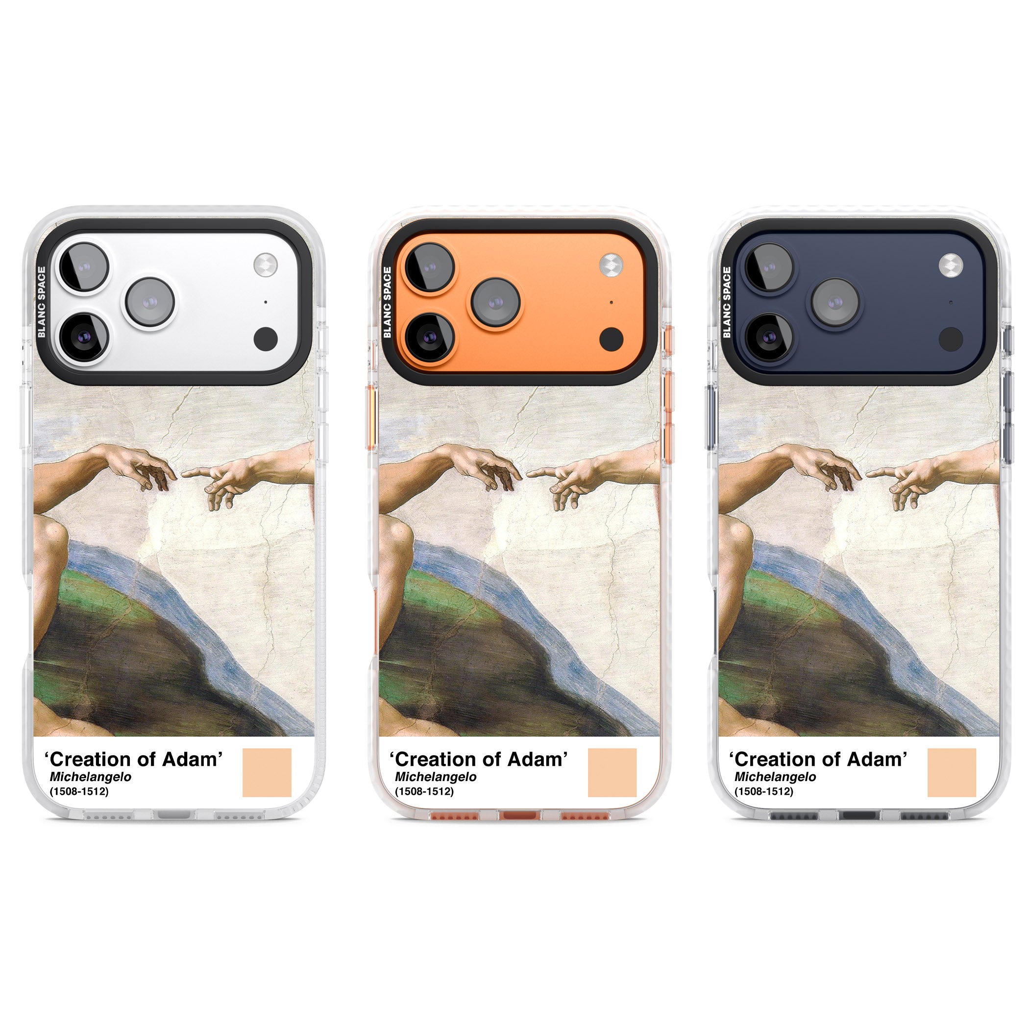 Creation Of Adam iPhone 17 Pro Impact Clear Phone Case APT Impact Protection