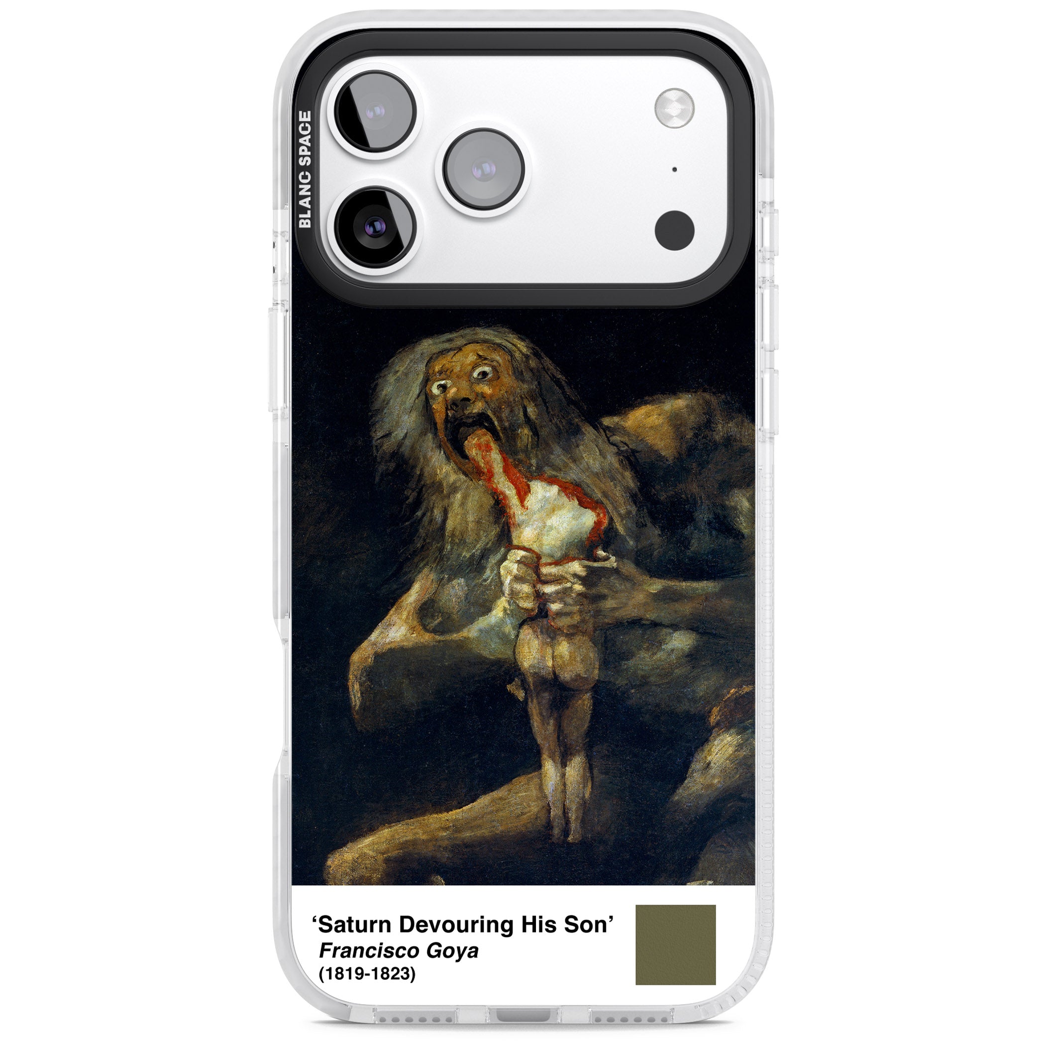 Saturn Devouring His Son iPhone 17 Pro Impact Clear Phone Case