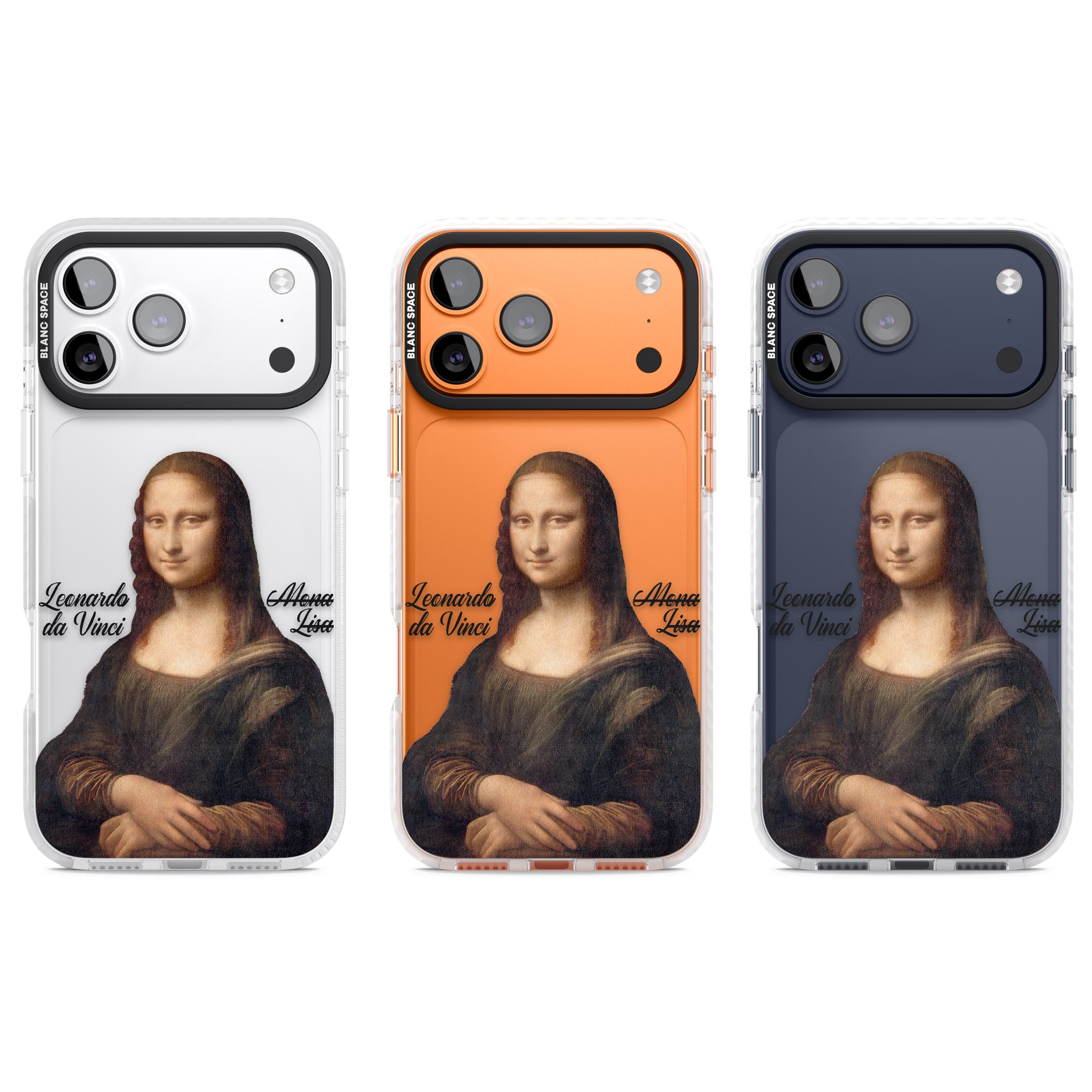 Mona Lisa Cutout iPhone 17 Pro Impact Clear Phone Case APT Impact Protection