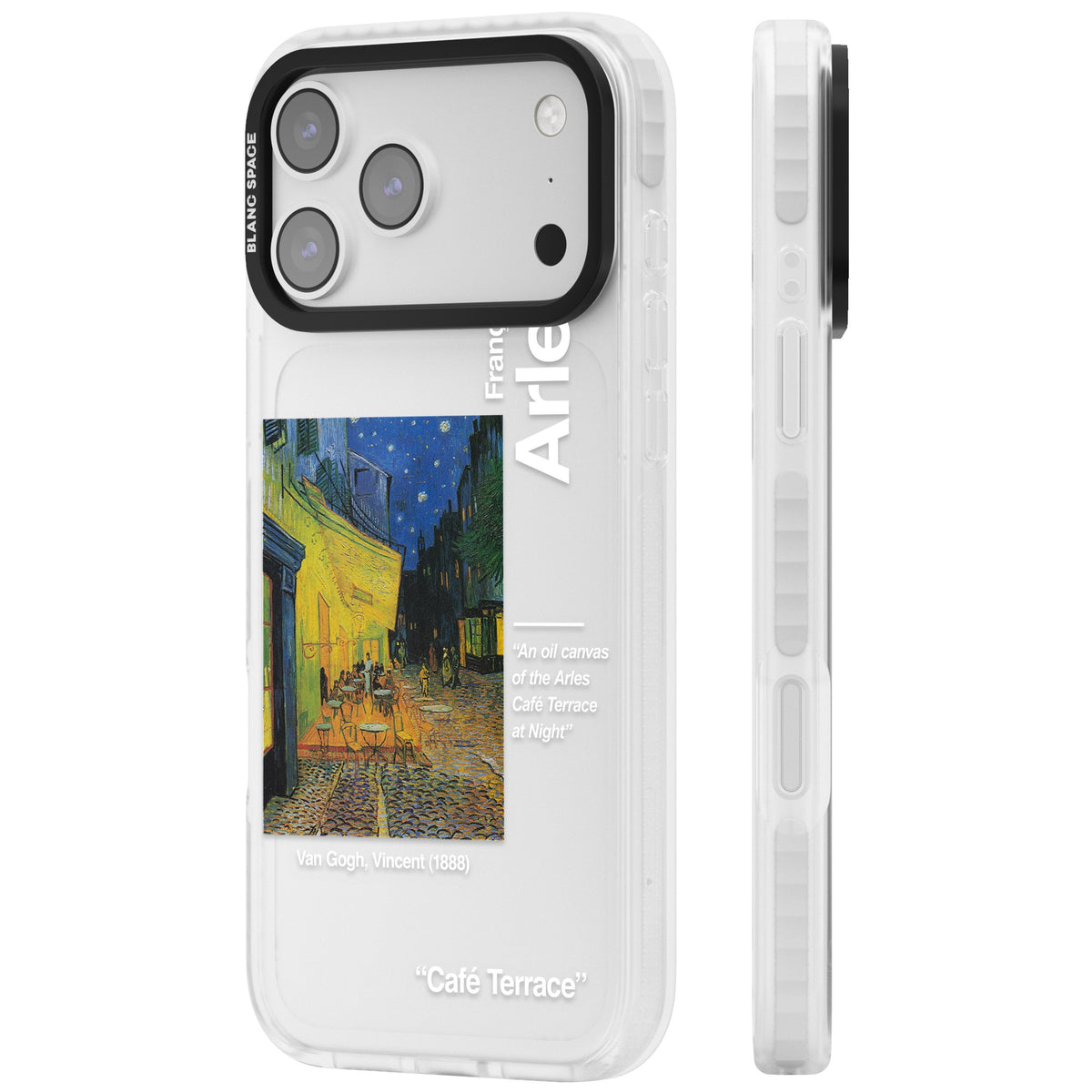 Cafe Terrace At Night iPhone 17 Pro Max Impact Clear Phone Case side